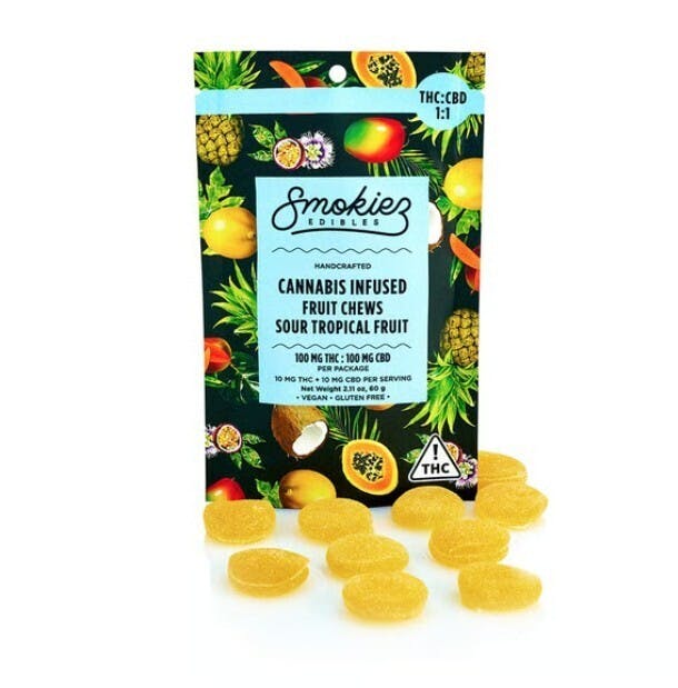 Smokiez Edibles — Sour Tropical Fruit - :1 Fruit Chews