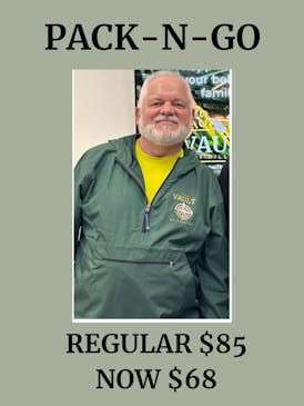 PAC-N-GO JACKET- Pull over, three quarter zip with hood