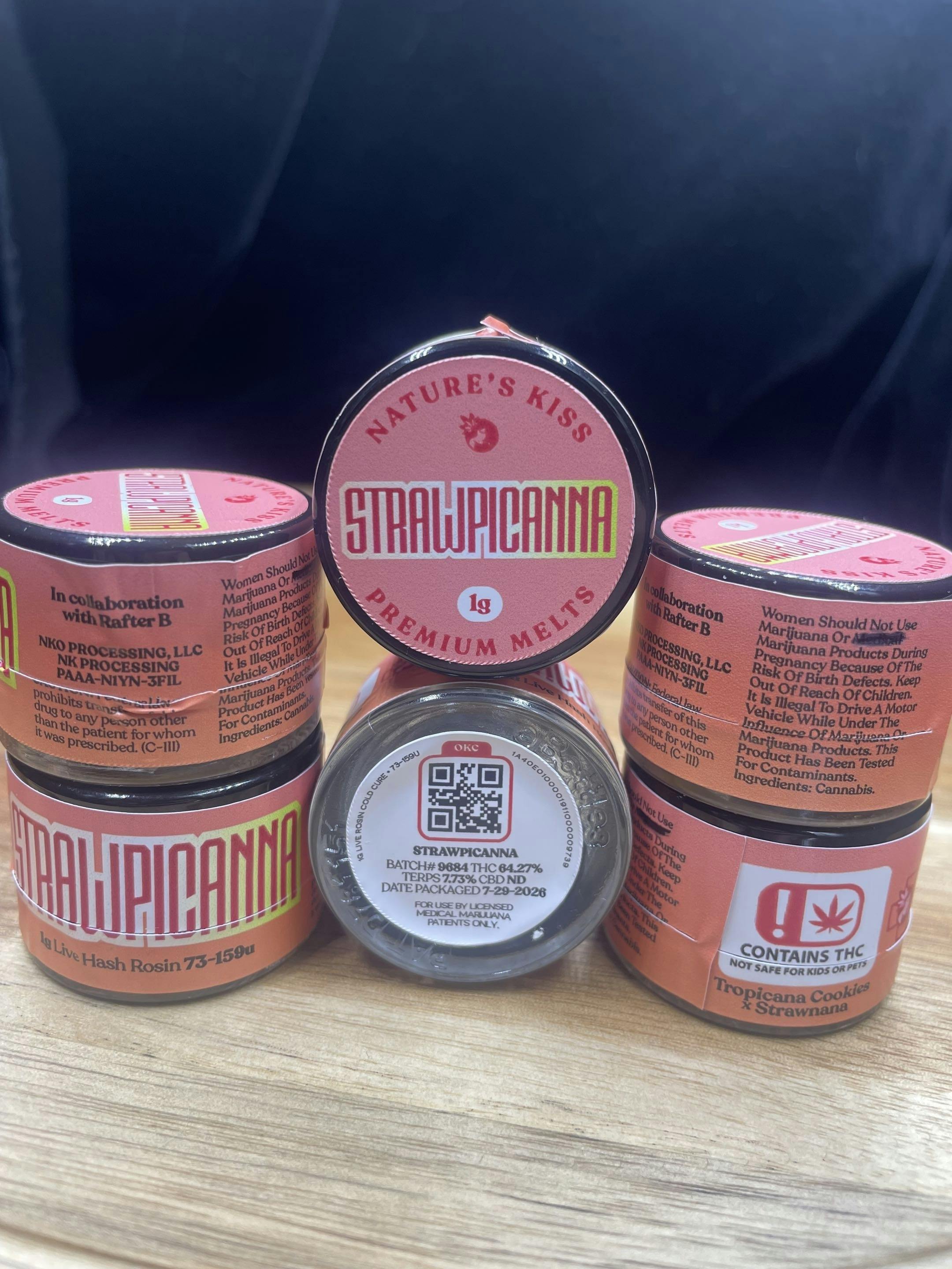 Nature's Kiss | Strawpicanna | Cold Cure Live Rosin | 1g