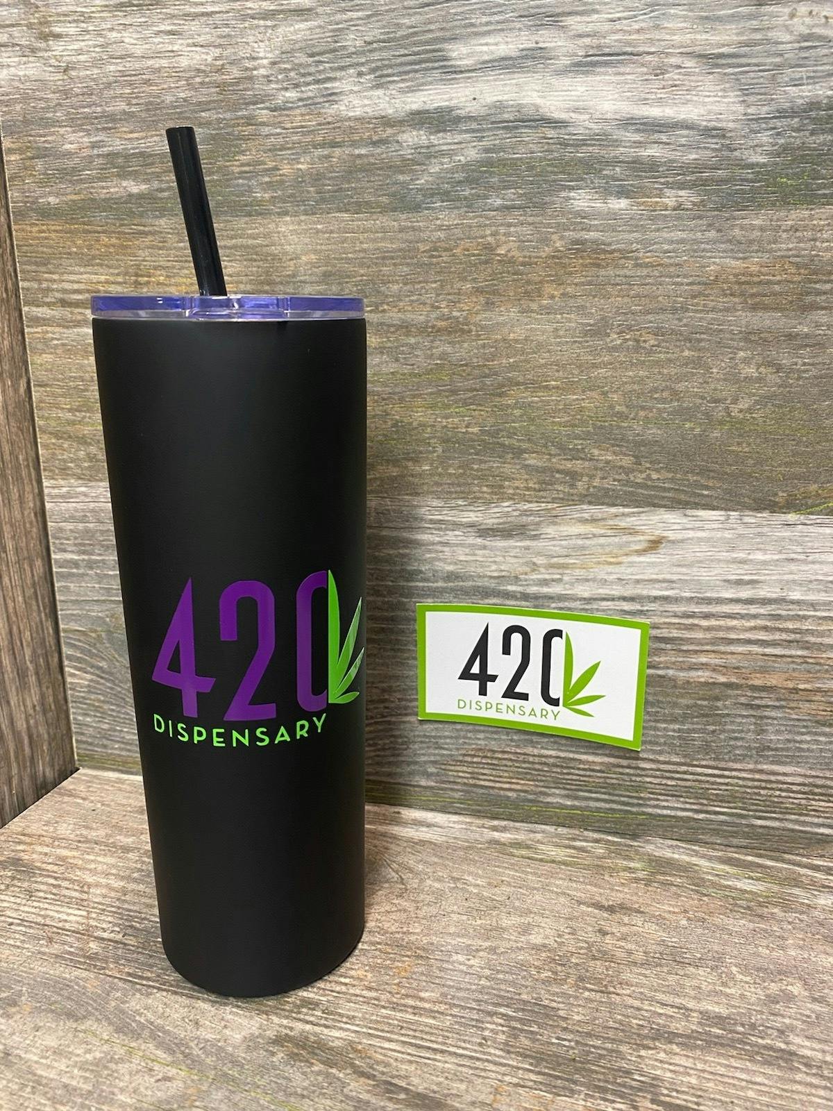 420 MATTE BLACK SKINNY TUMBLER