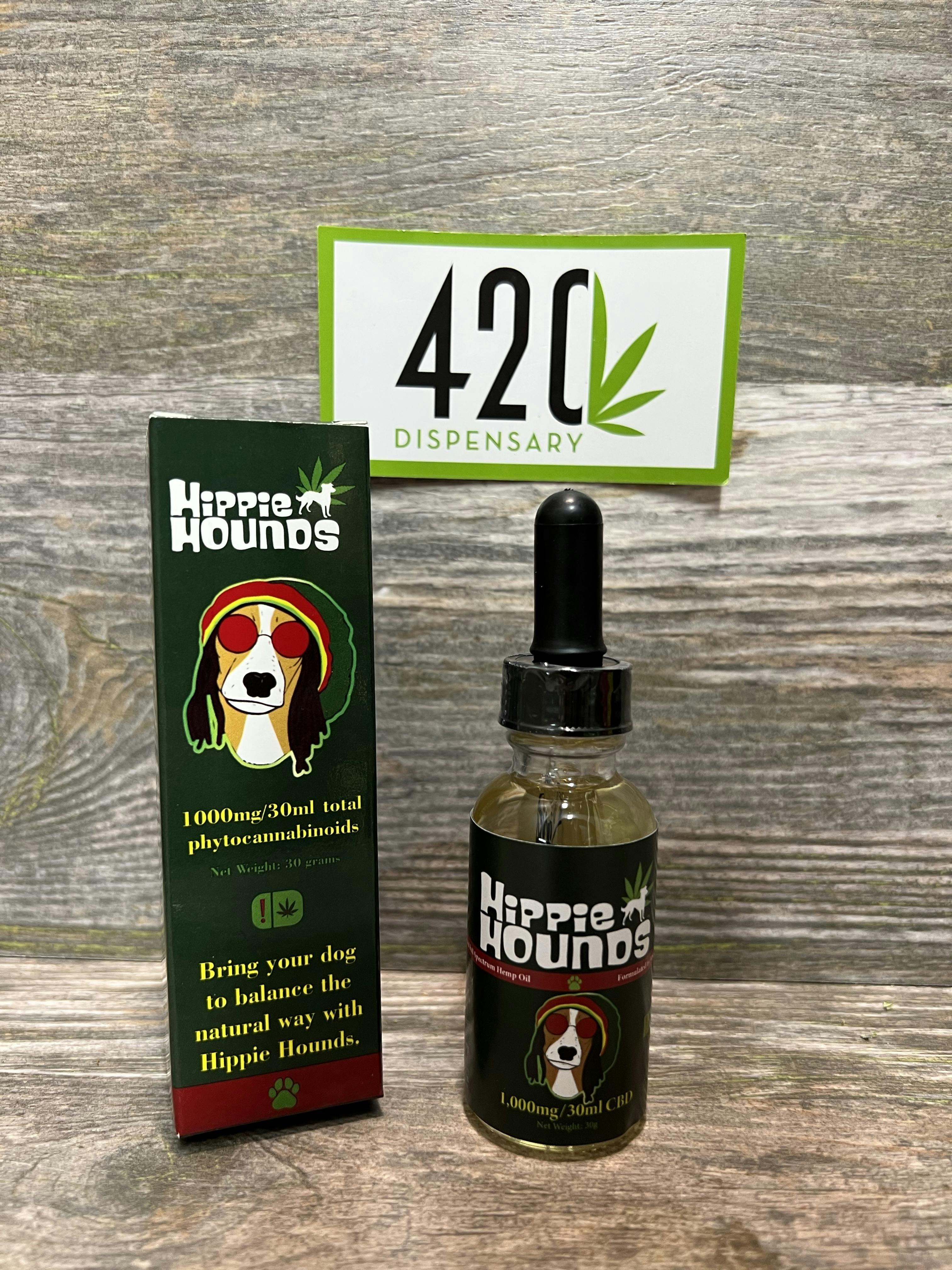 HIPPIE HOUNDS FOR DOGS FULL-SPECTRUM HEMP OIL TINCTURE [1000MG CBD]