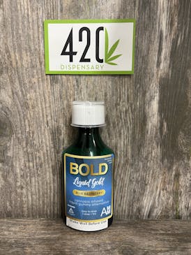 BOLD LIQUID GOLD BLUE RASPBERRY CANNABIS INFUSED LIQUID GUMMY ALTERNATIVE