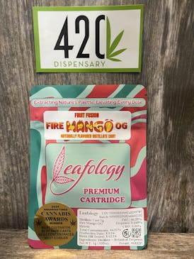 LEAFOLOGY 1G FIRE MANGO OG CARTRIDGE [78.8%THC / 0.0%CBD]