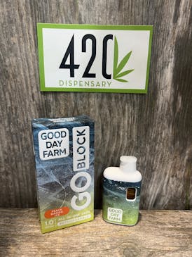 GOOD DAY FARM 1G GO BLOCK PEACH MANGO ICE DISPOSABLE CARTRIDGE [87.0%THC / 0.1%CBD]