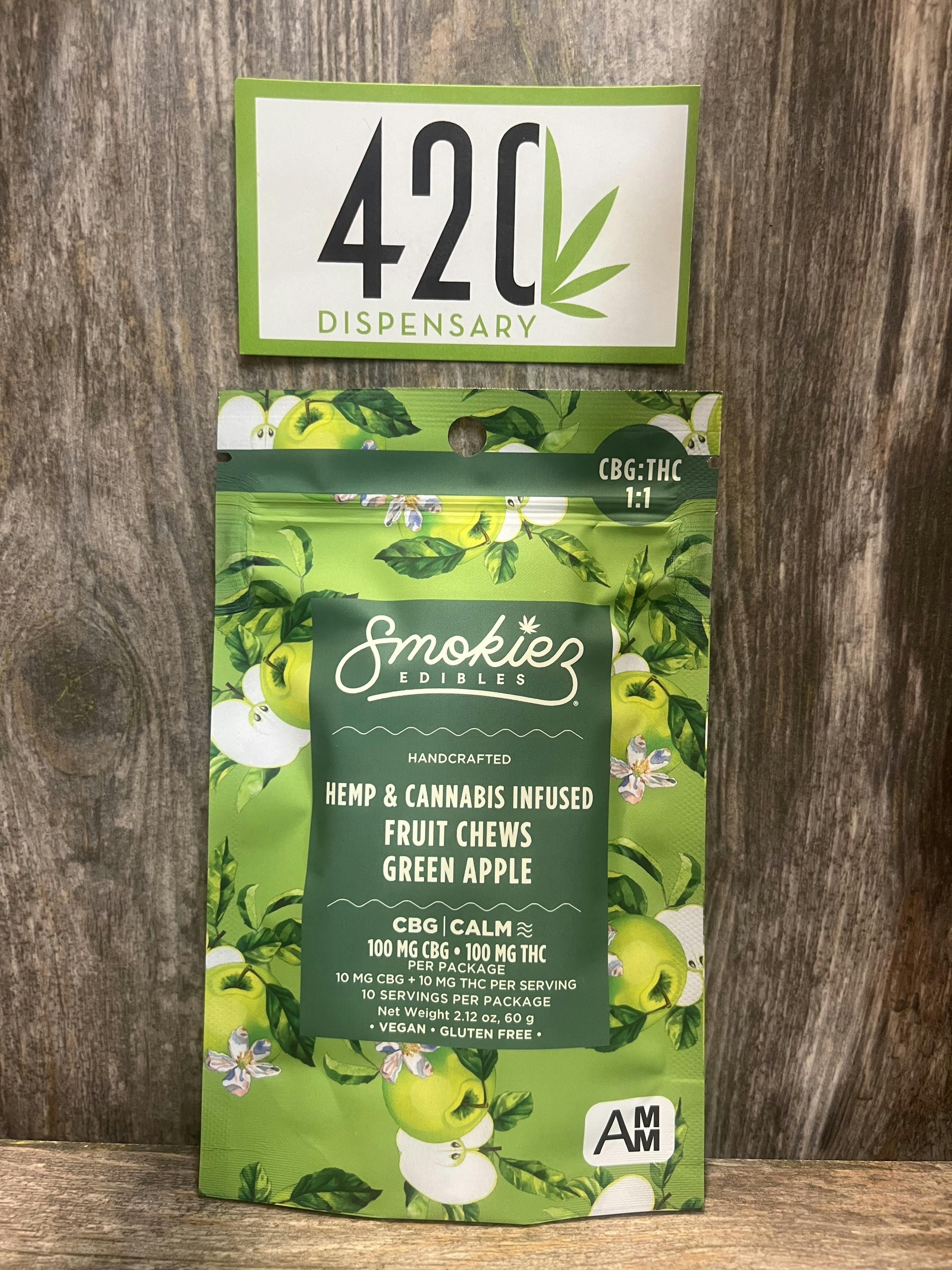 Sour Green Apple Gummies 1:1 THC:CBG | 100mg | 10ct | 10mg/ea