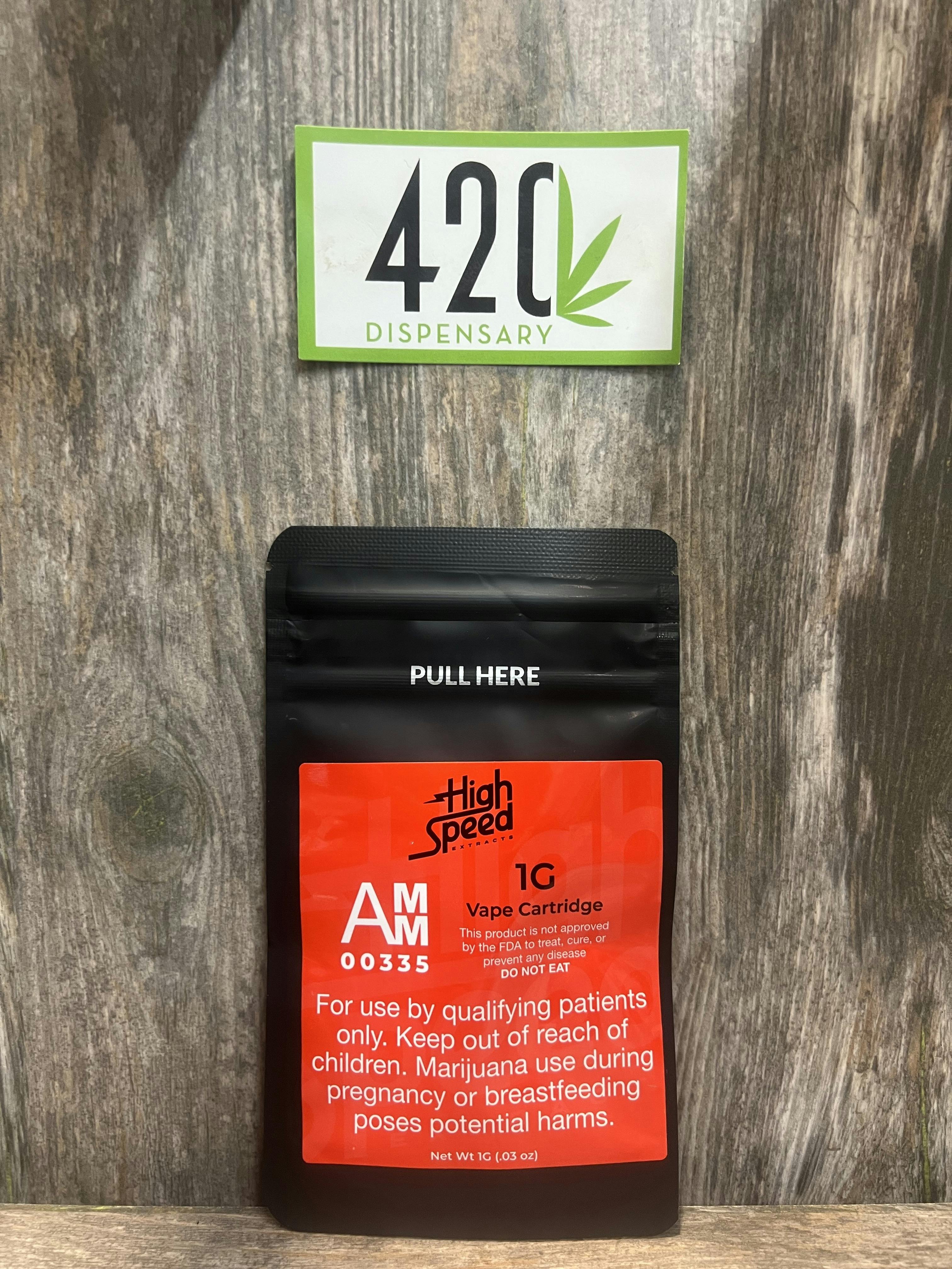 HIGH SPEED 1G SUPER SOUR DIESEL CARTRIDGE [75.5%THC / 0.0%CBD]