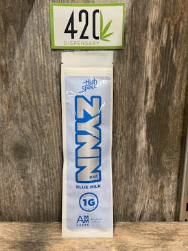 HIGH SPEED ZYNN 1G BLUE MILK DISPOSABLE CARTRIDGE [80.7%THC / 0.1%CBD]
