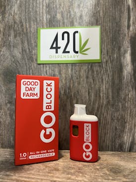GOOD DAY FARM 1G STRAWBERRIES AND CREAM GO BLOCK DISPOSABLE [84.6%THC / 0.0%CBD]