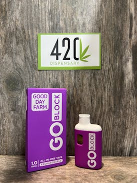 GOOD DAY FARM 1G GO BLOCK GRAPE SODA DISPOSABLE CARTRIDGE [86.5%THC / 0.1%CBD]