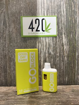 GOOD DAY FARM 1G PEACH TEA GO BLOCK DISPOSABLE [85.7%THC / 0.0%CBD]