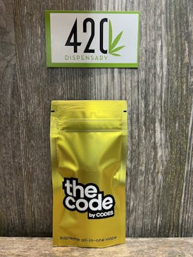 CODES 1G PEACH PARFAIT DISPOSABLE CARTRIDGE [84.2%THC / 0.1%CBD]