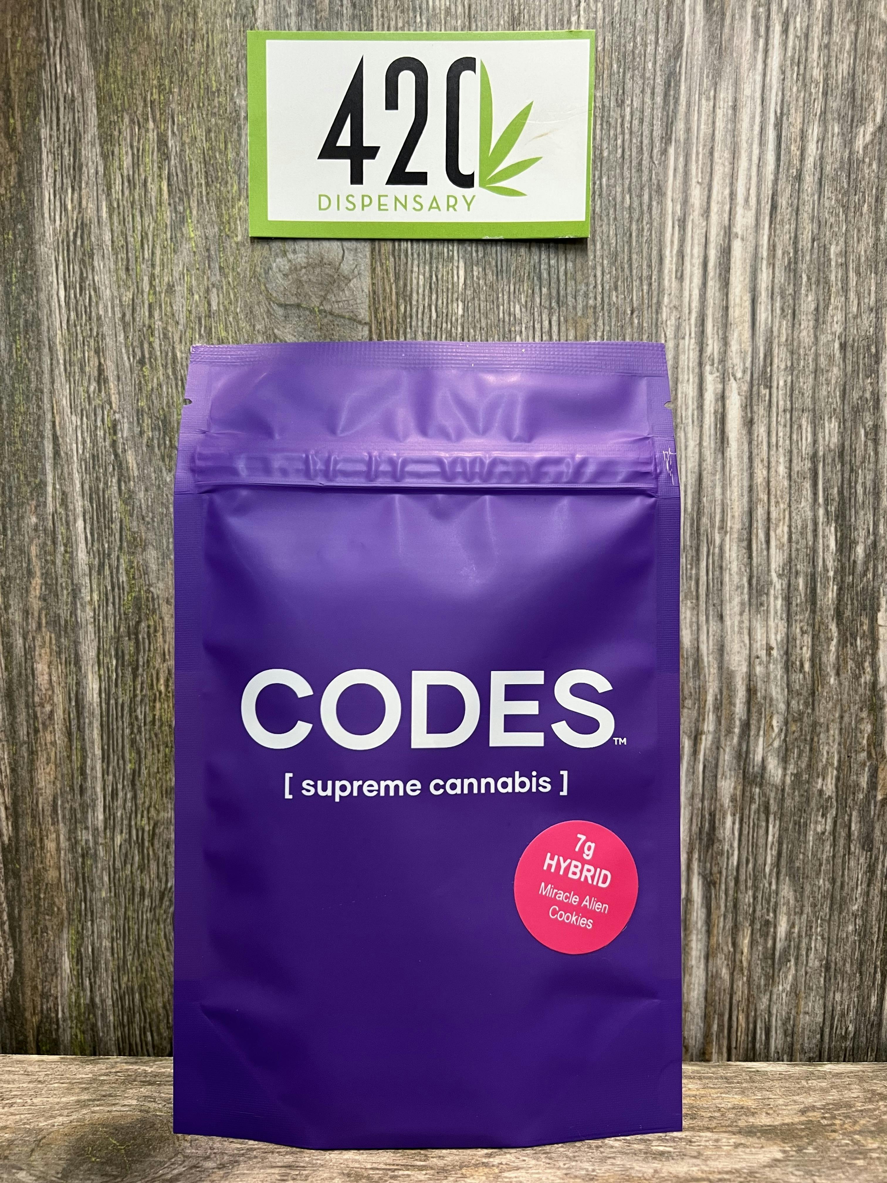 CODES 7G MIRACLE ALIEN COOKIES [23.8%THC / 0.04%CBD]