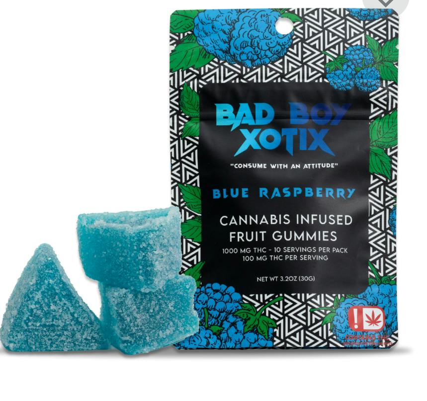 1000MG Gummies - Bad Boy Xotix - Blue Raspberry - Pure Craft Farms, LLC | G