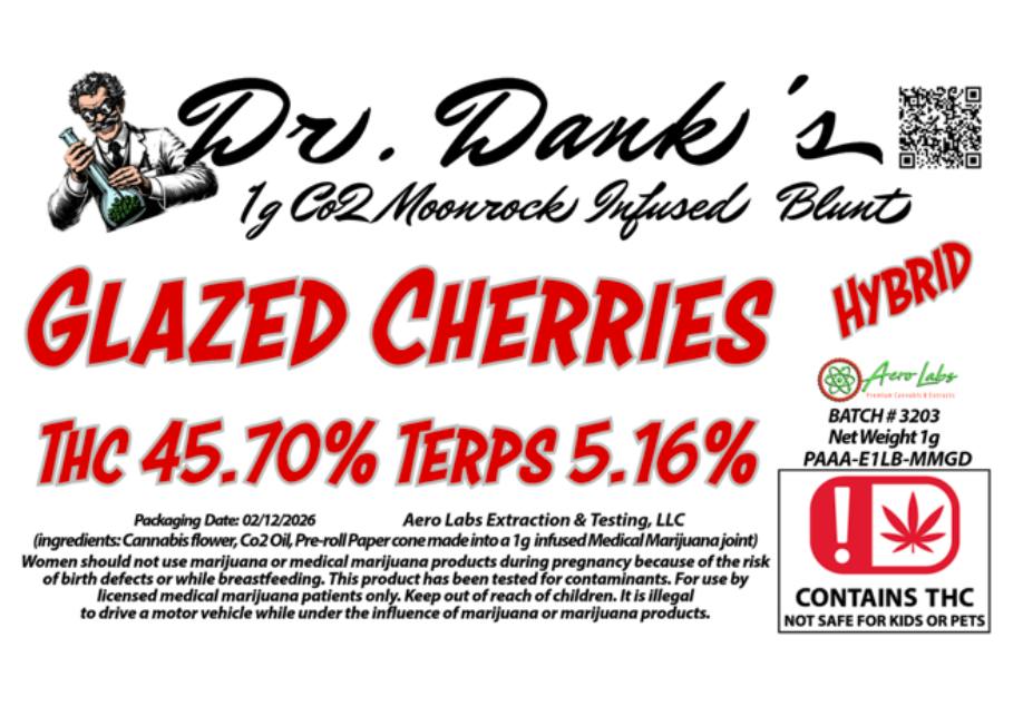 Glazed Cherries Dr. Dank's 1g Moonrock Blunt