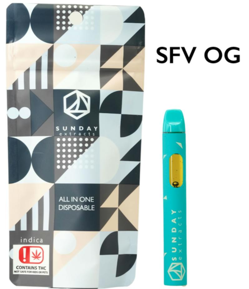 Sunday SFV OG 2g Live Resin Disposable