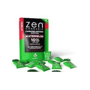 Zen Cannabis | Watermelon Gummies | 100mg | 10ct | 10mg/ea