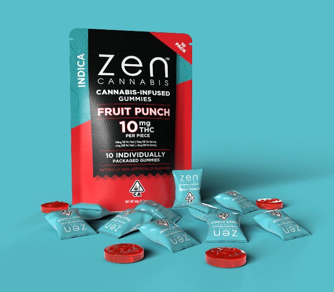 Fruit Punch Indica 10-Pack Gummies