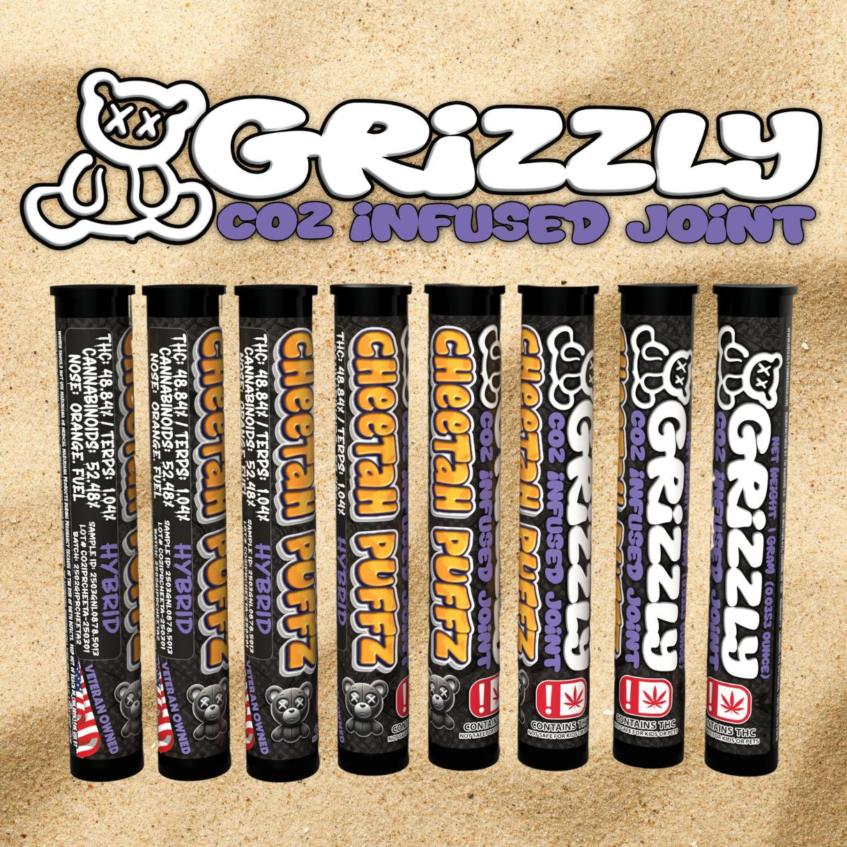 GRIZZLY 1G Cheetah Puffz CO2 INFUSED