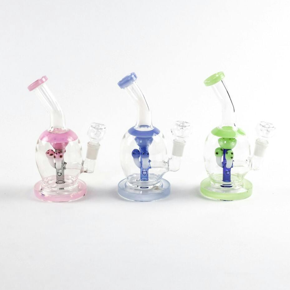 7.5" Bent Neck Spore Perc Bong w/ Flower Bowl