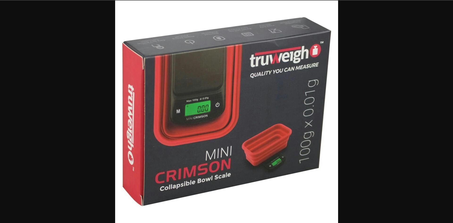 TRUWEIGH 1000g Crimson Collapsible Bowl Scale BLACK/RED