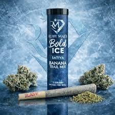 Bold ICE | Sativa | 1g Infused Preroll | Banana Trail Mix