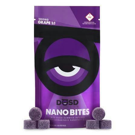 Nano Bites - Grape 1:1 - 1000mg, Indica Enhanced