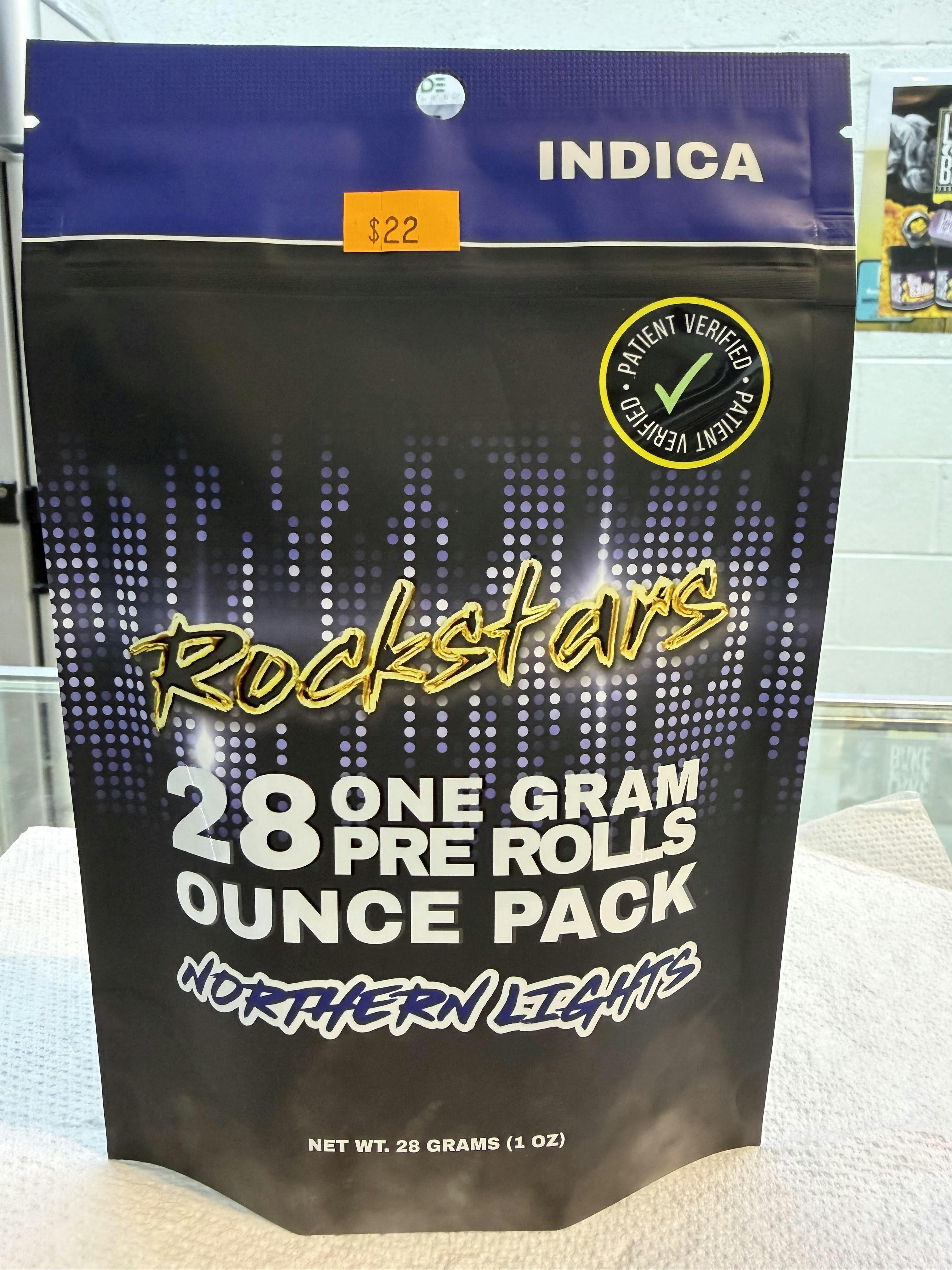 Rockstars Preroll | Northern Lights | Indica | 28g