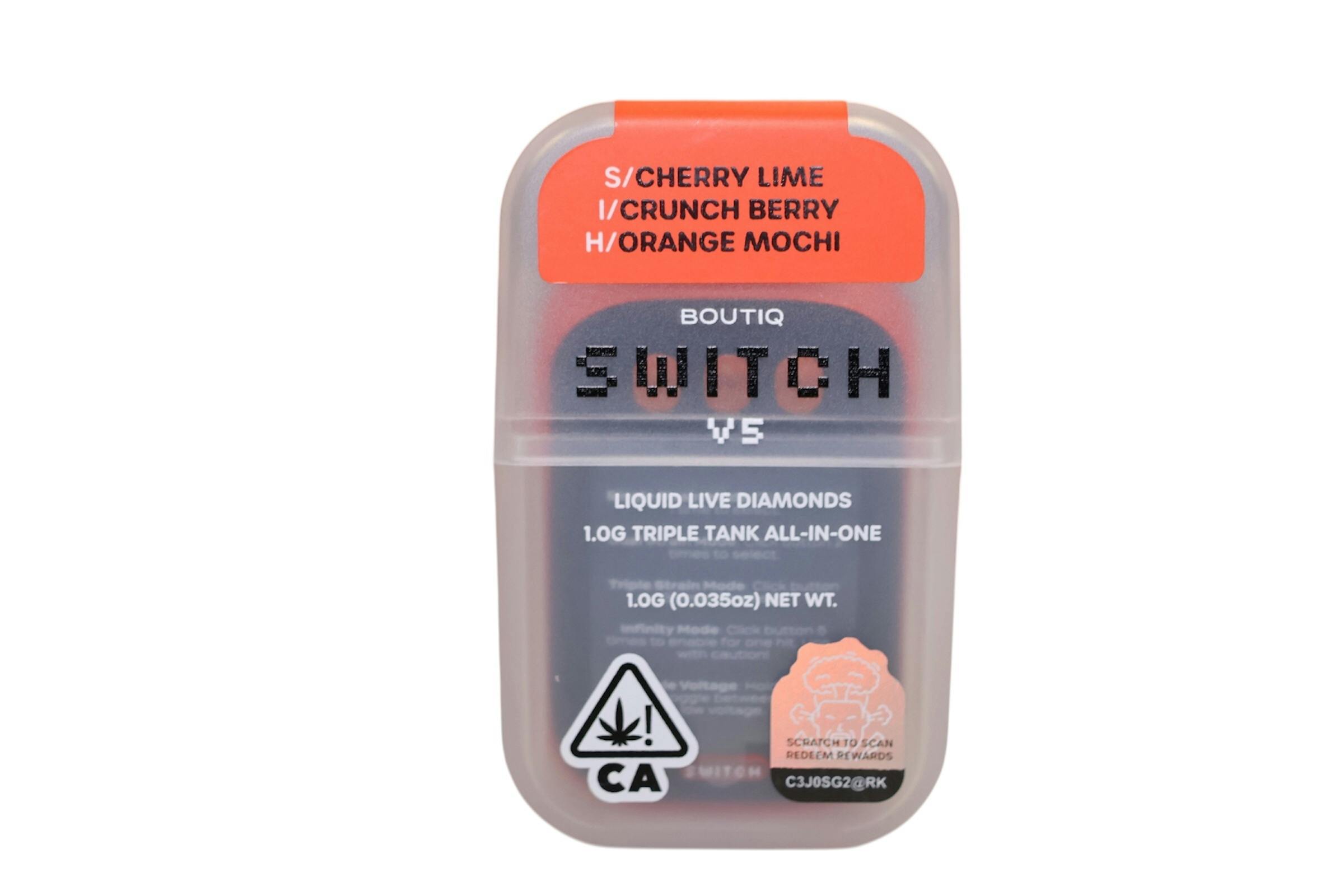 Cherry Lime + Crunch Berry + Orange Mochi | V5 Disposable | 1g by Boutiq