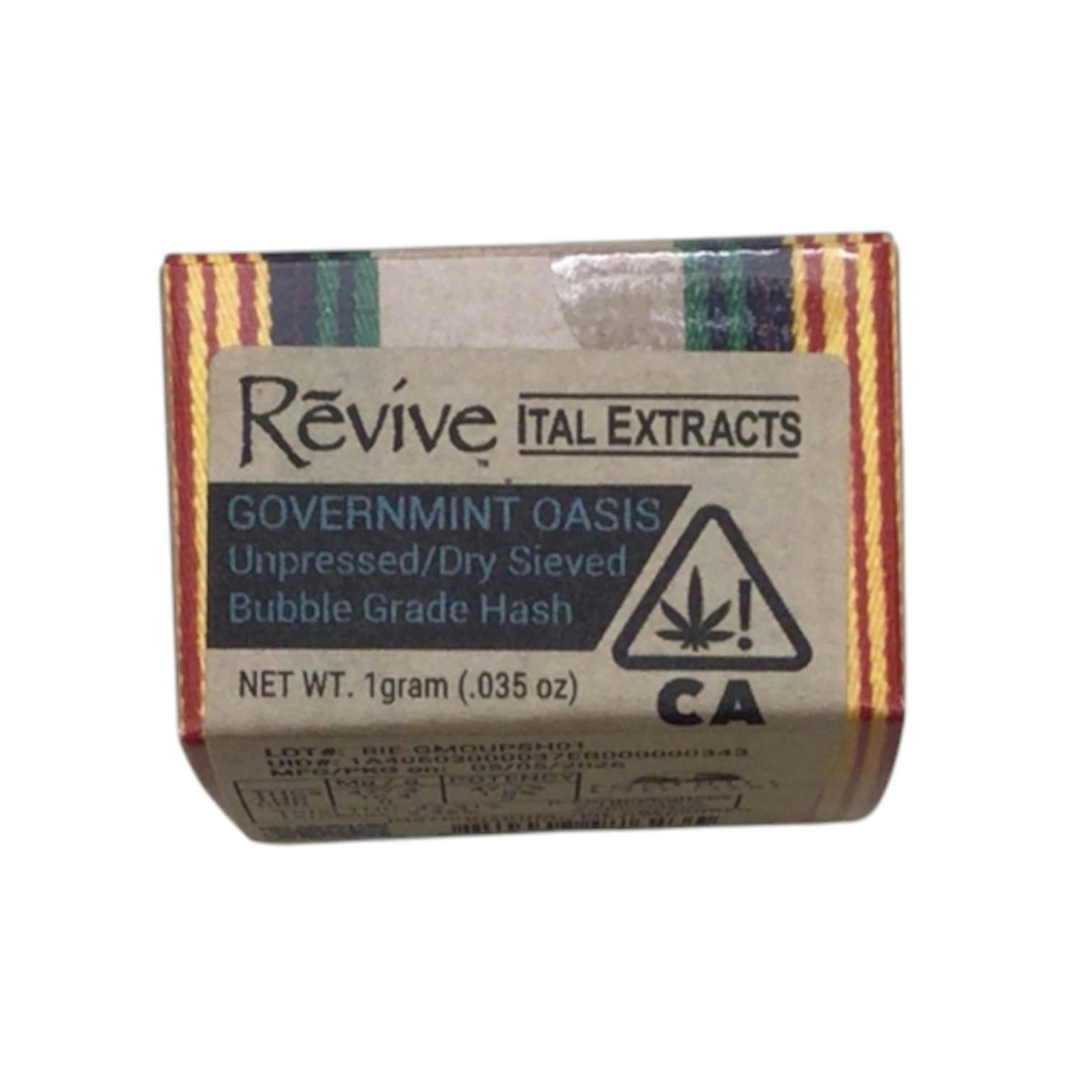 REVIVE PURE LIFE: Government Oasis Bubble / Unpressed/ Dry Sieved