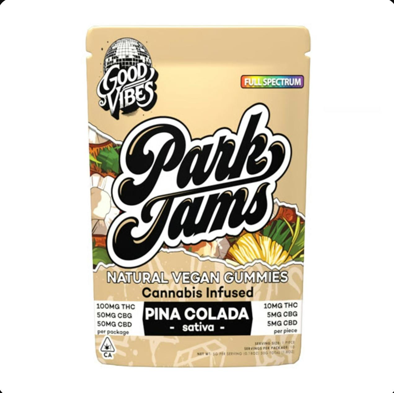 Pina Colada CBG Gummies | Gummies | 10pk | 10mg/ea