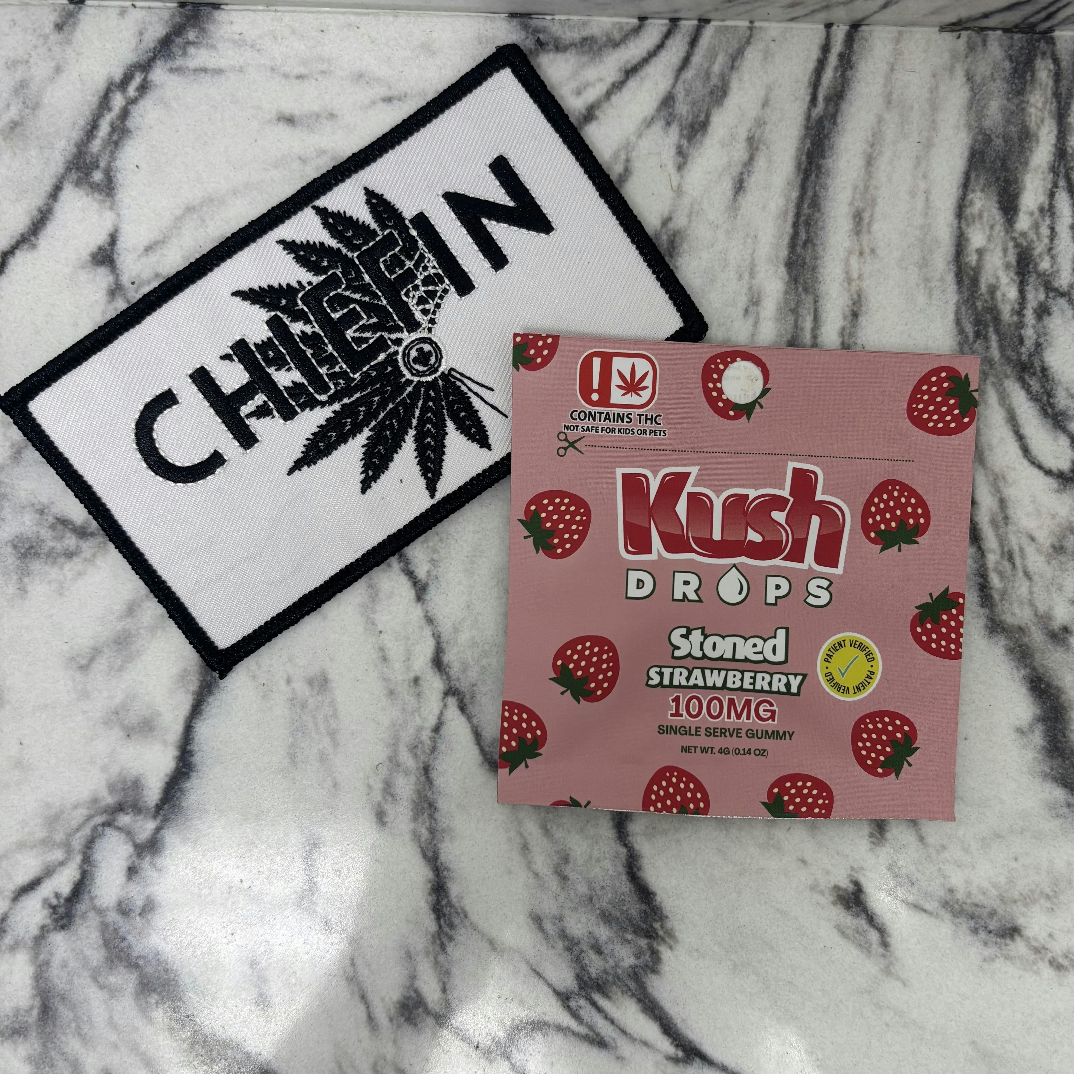 Kush Drops | Stoned Strawberry Gummy | Single | 100mg