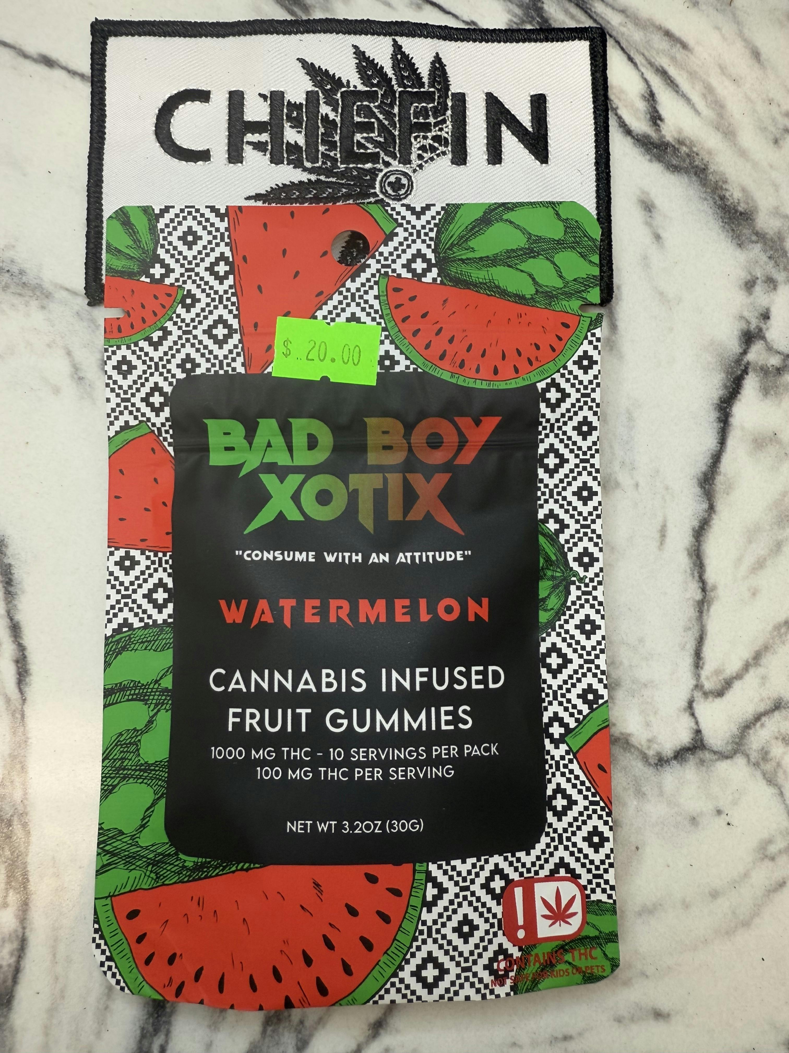 Bad Boy Xotix | Gummies | Watermelon | 10pk | 100mg/ea | 1000mg