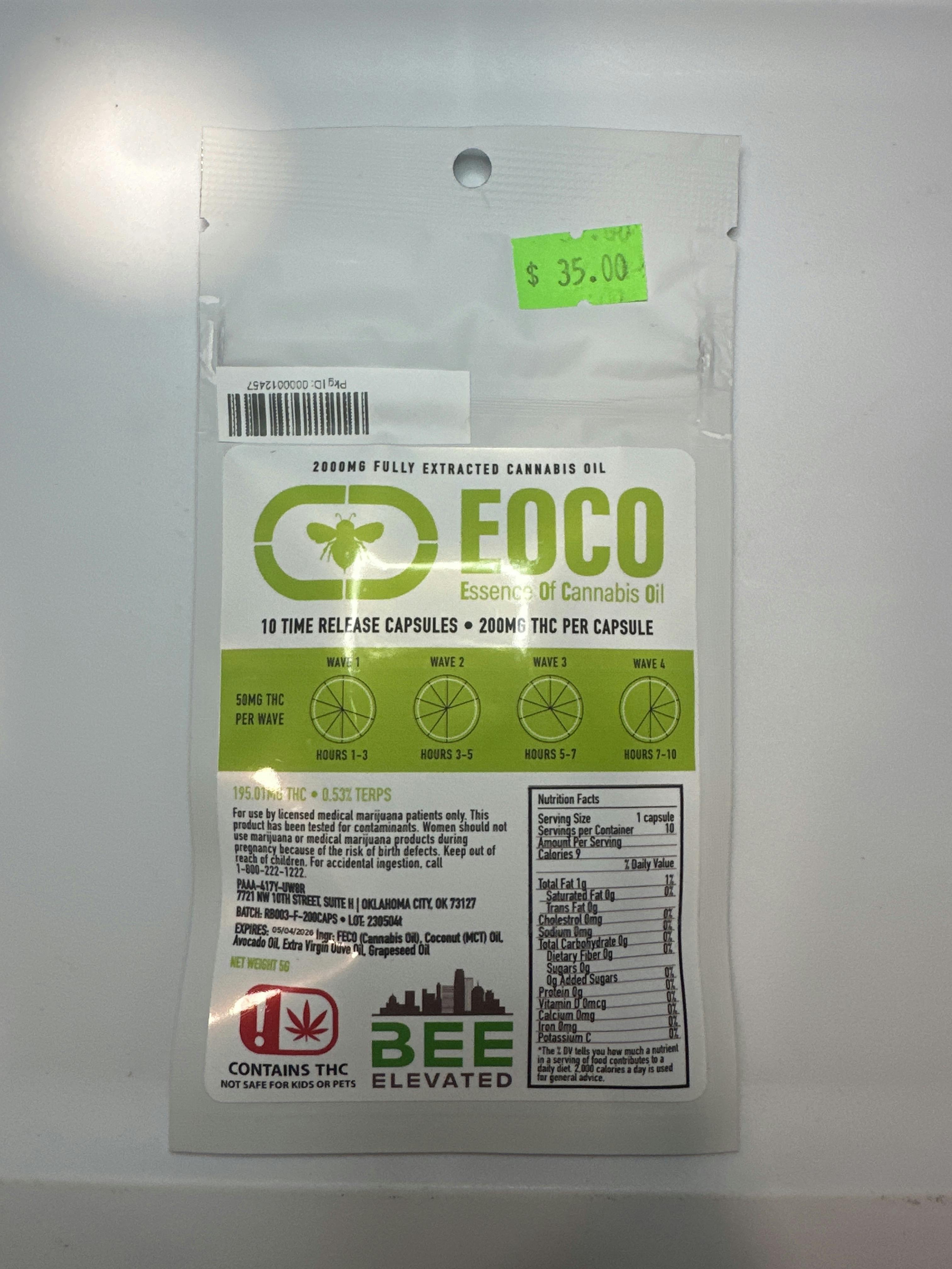 Bee Elevated 2,000mg Time Release Capsules