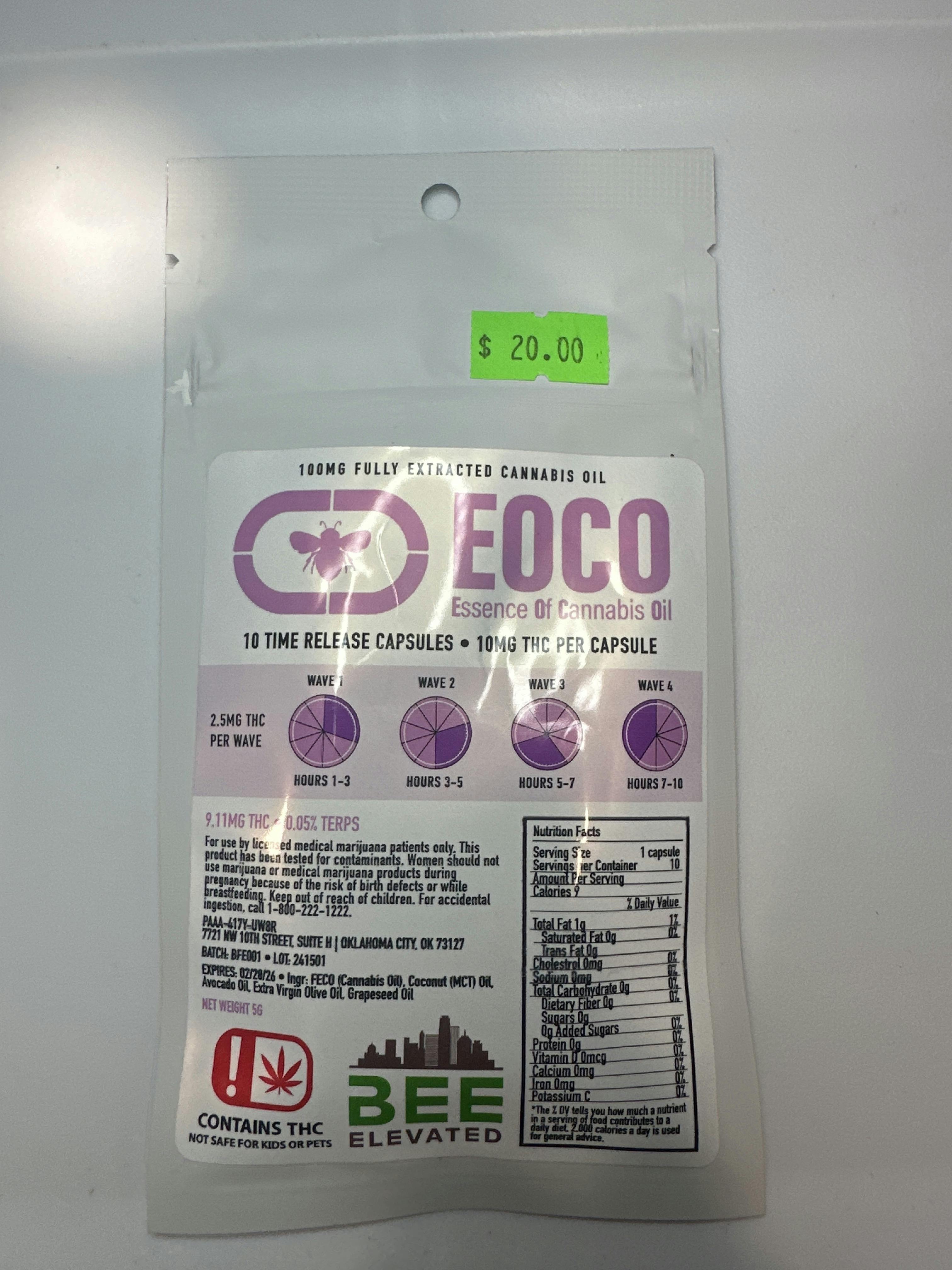 Bee Elevated 10mg Time Release Capsules