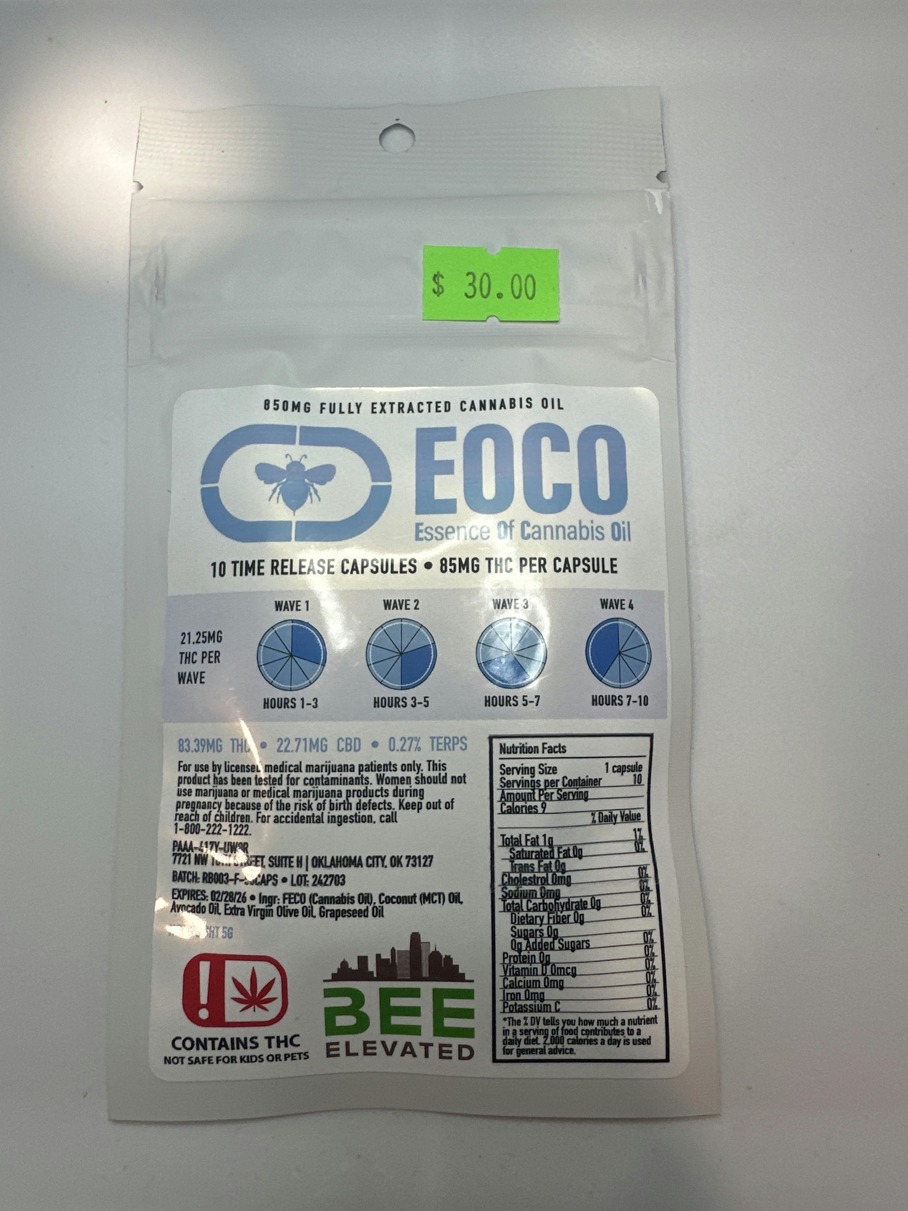 Bee Elevated | EOCO Capsules | 85mg/ea | 10pk