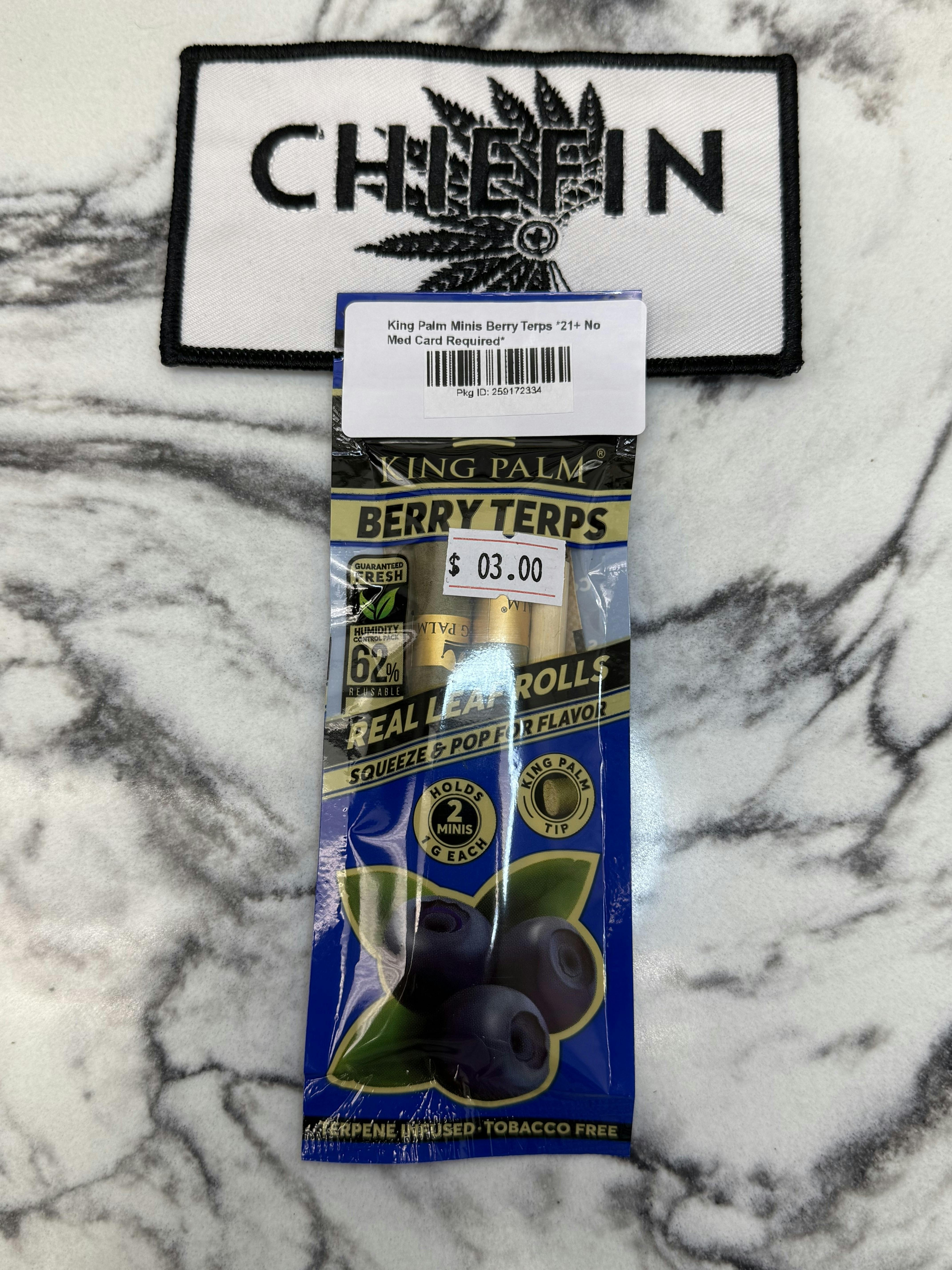 King Palm Mini Leaf Cones Berry Terps *21+ NO MED CARD NEEDED*