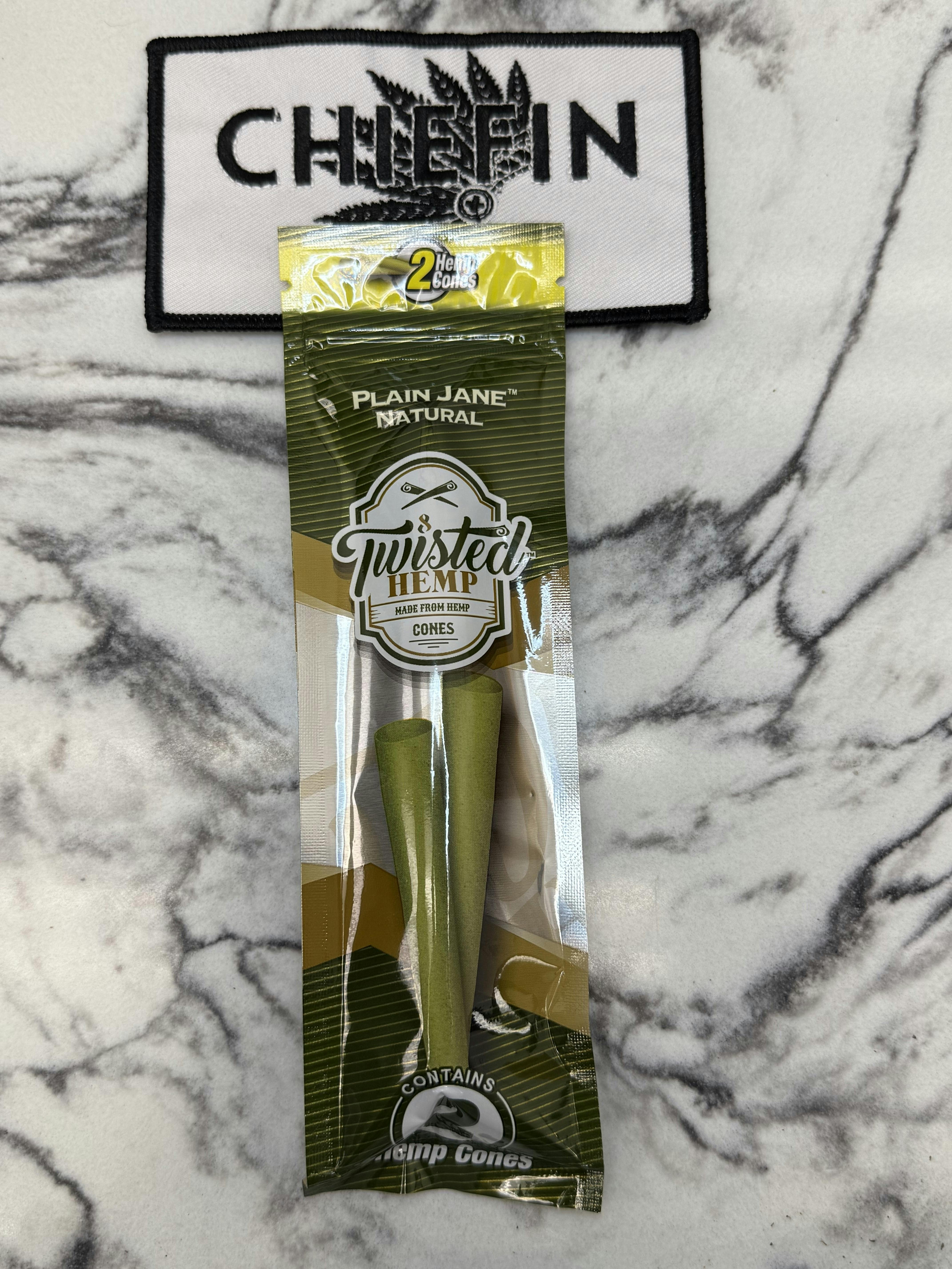 Twisted Hemp Cones Plain Jane Natural *21+ NO MED CARD NEEDED*