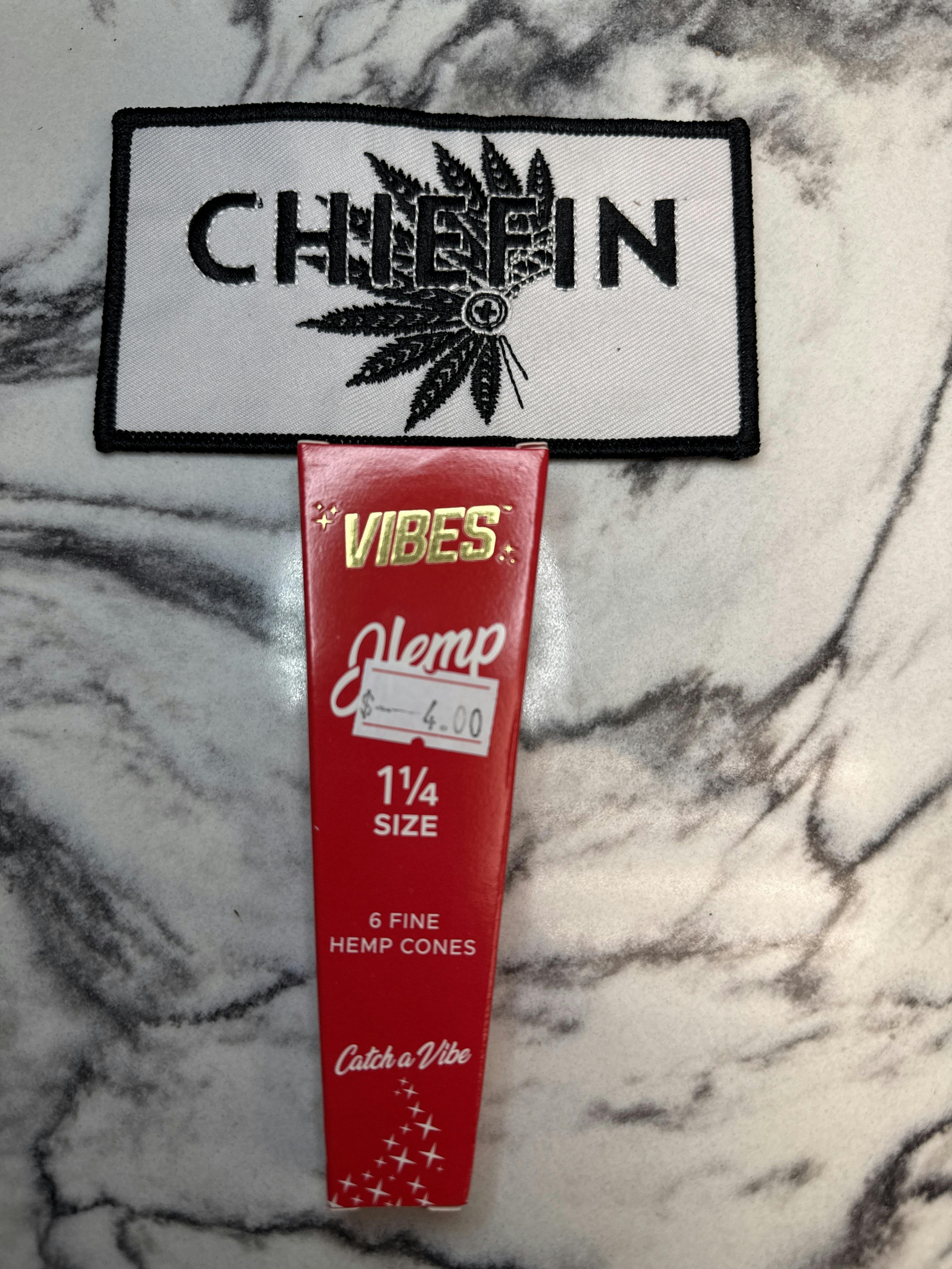 Vibes Rolling Papers 1.25" Hemp Cones (Red) *21+ NO MED CARD NEEDED*