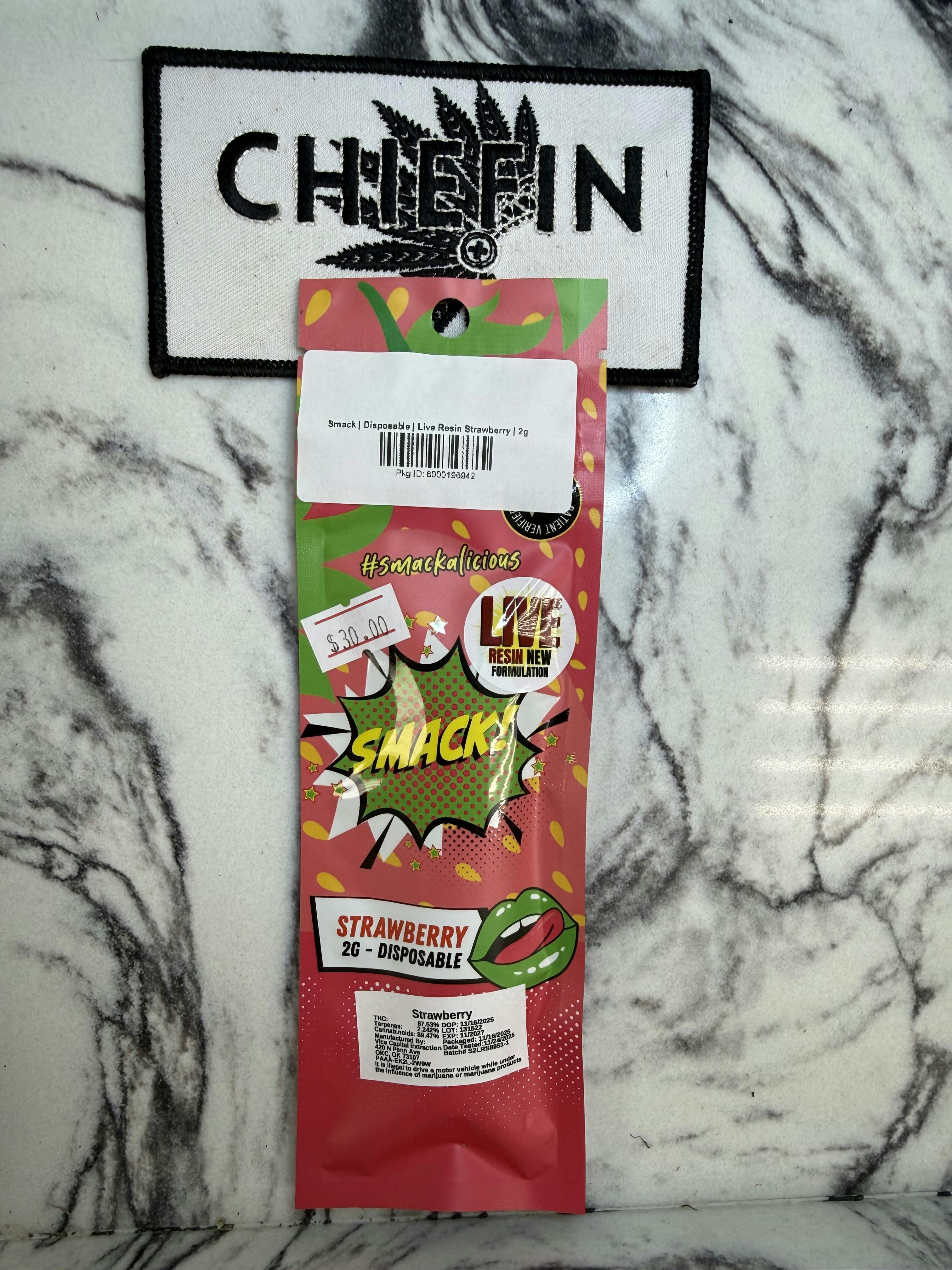 Smack | Disposable | Live Resin Strawberry | 2g