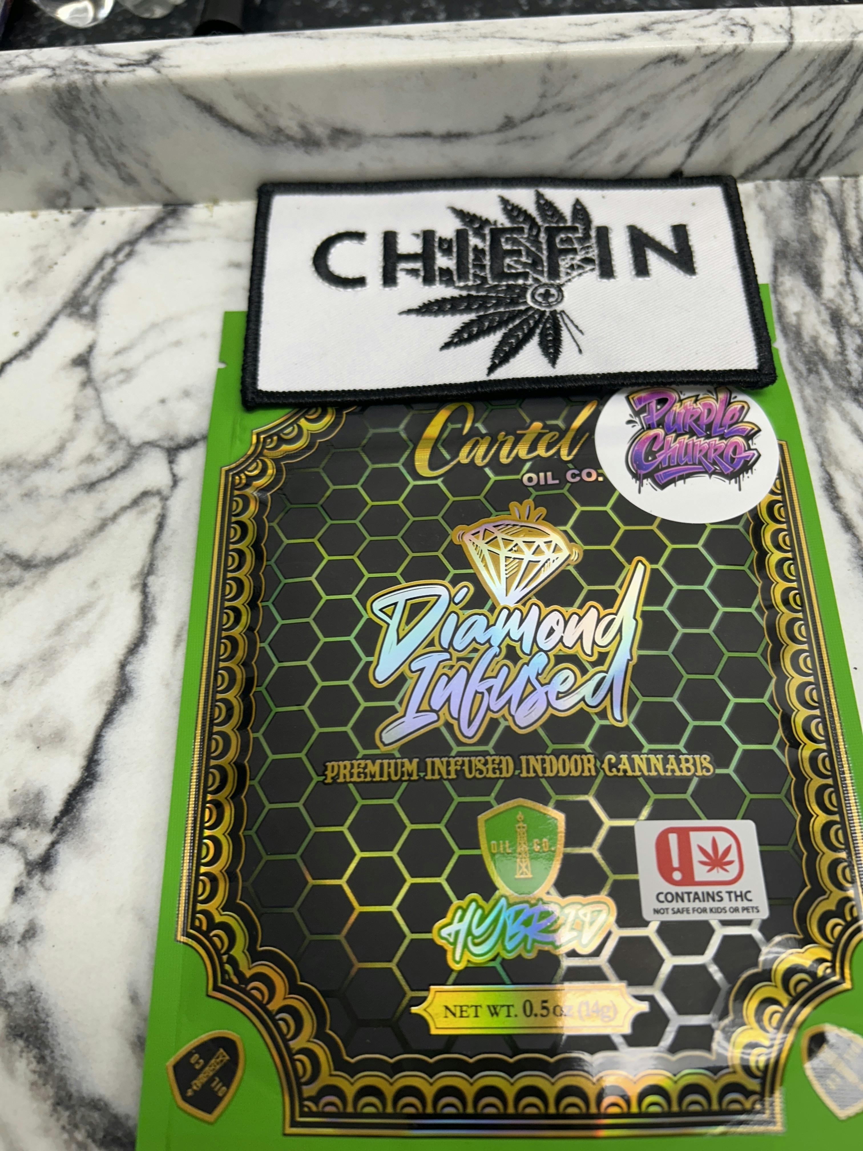 Cartel Oil Co | Purple Churro | Diamond Infused Ground | 14g