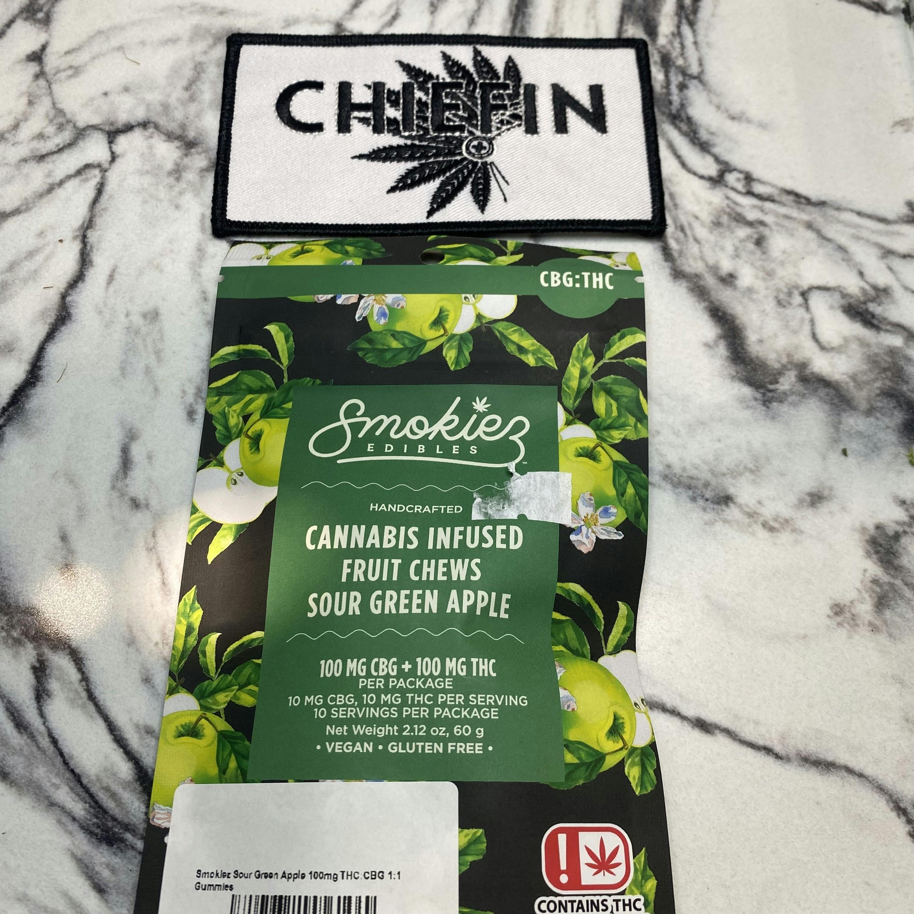 Sour Green Apple Gummies THC:CBD 1:1 | 100mg | 10ct | 10mg/ea