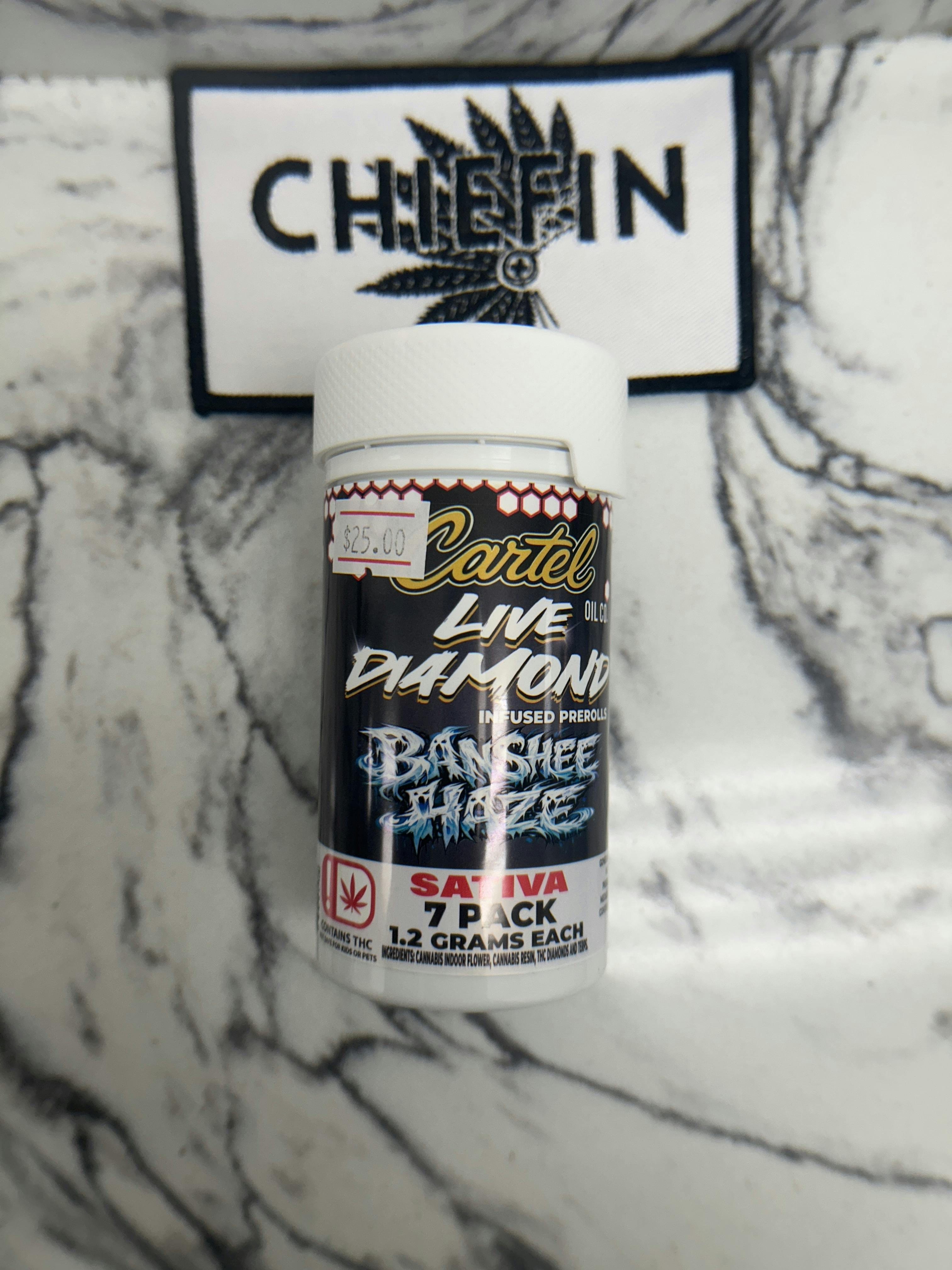 Cartel Oil Co | Banshee Haze | Diamond Infused Joints | 1.2g each | 7pk