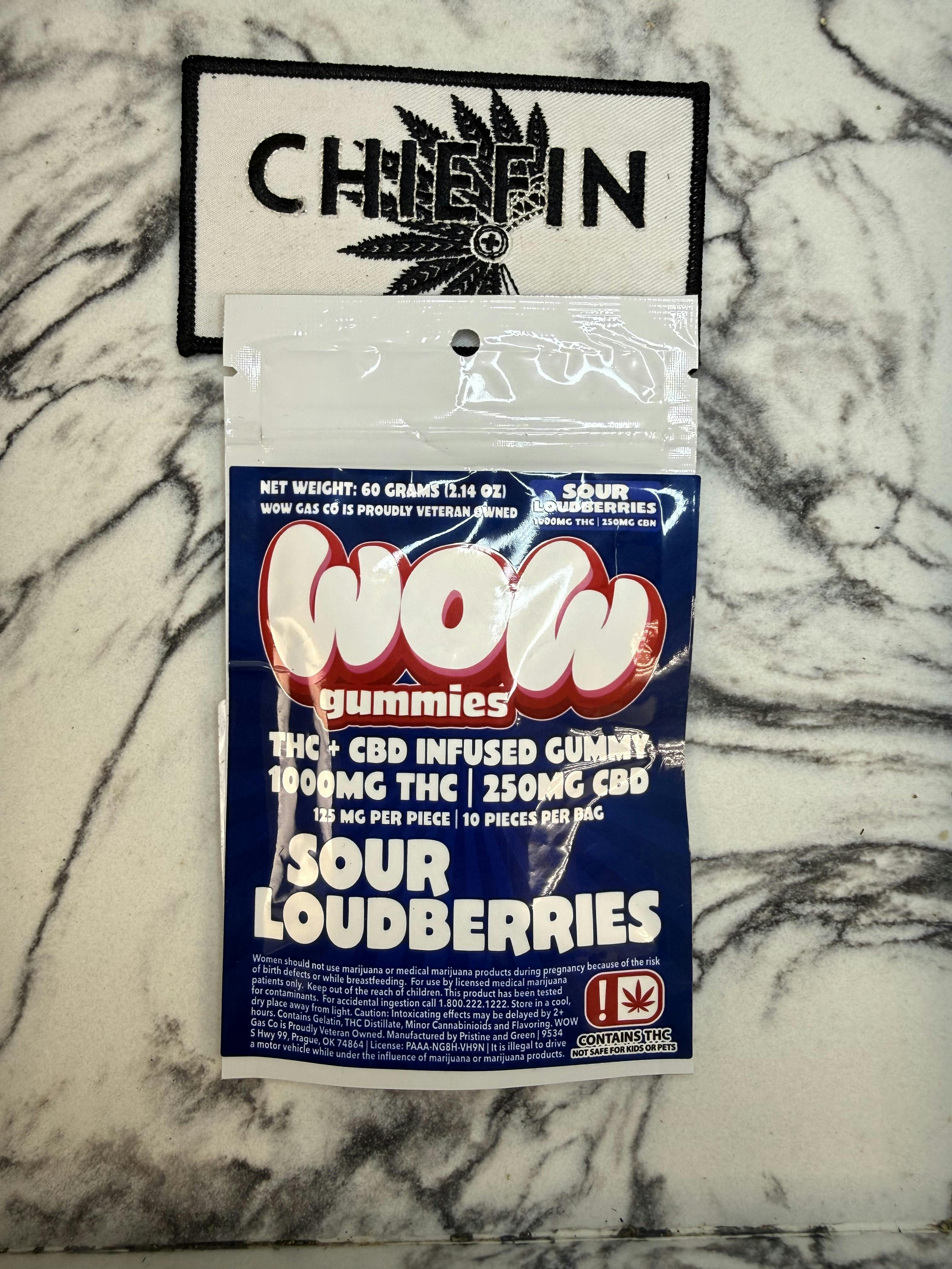 WOW Gummies | 1250mg | Sour Loudberries