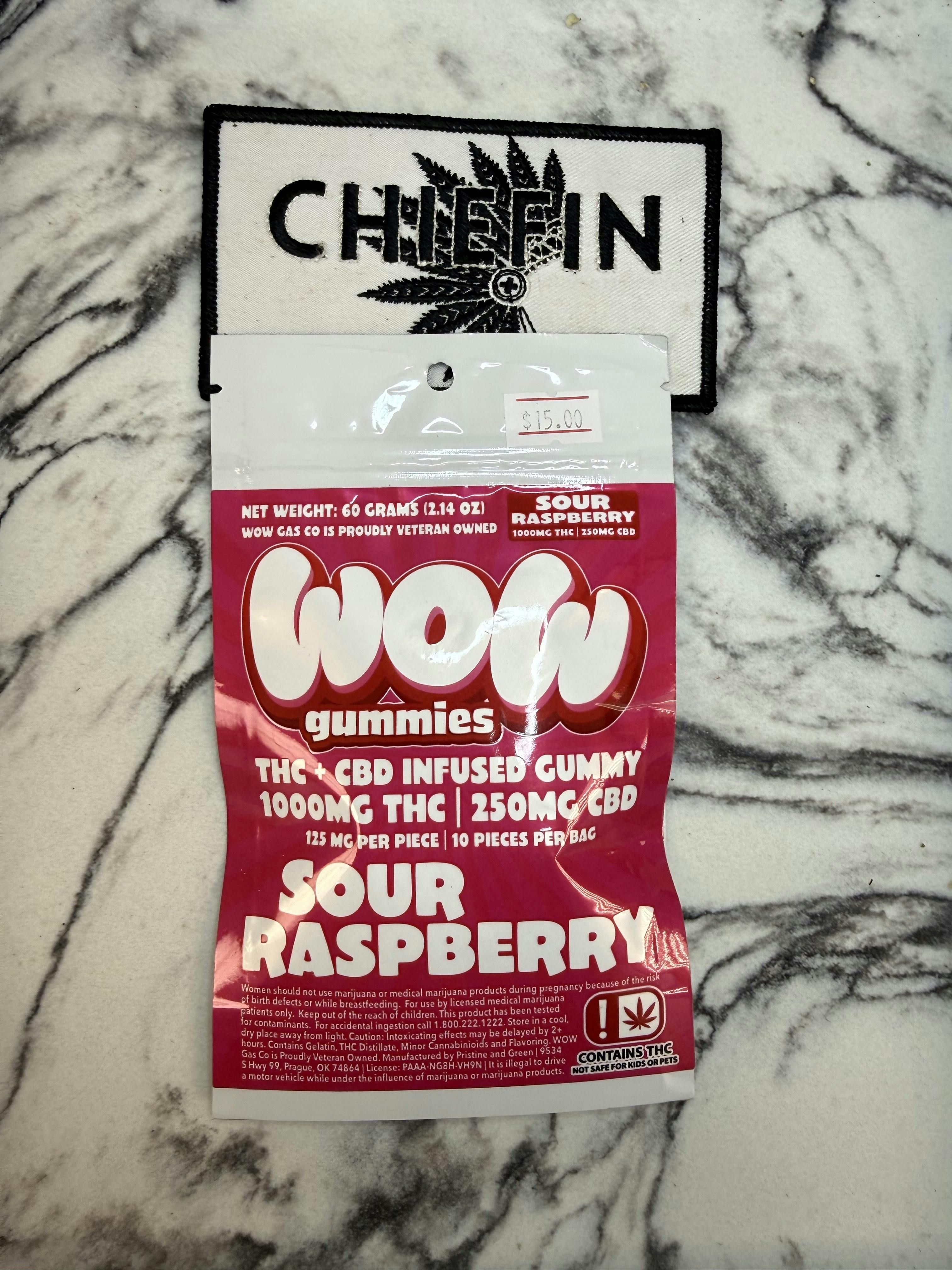 WOW Gummies | 1250mg | Sour Raspberry