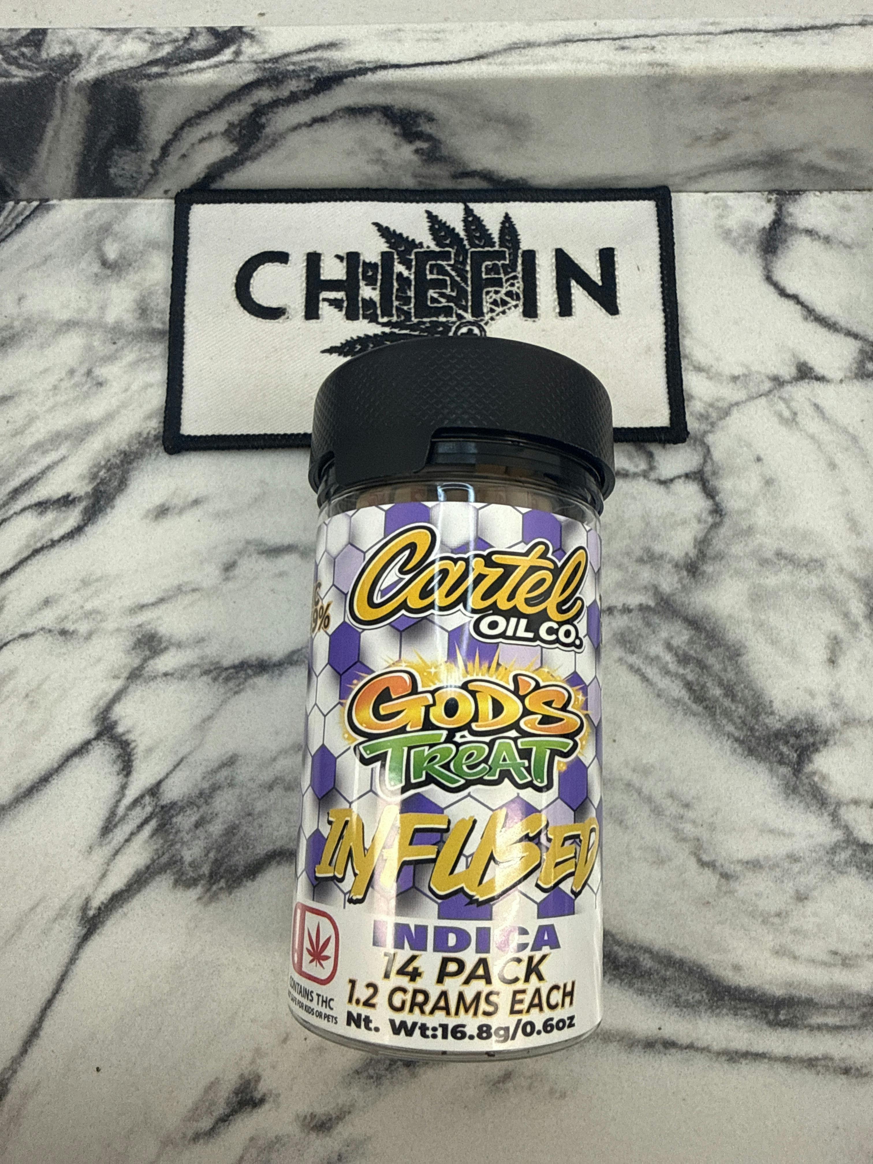 Cartel Oil Co | Infused Pre-Roll Bundle | Indica | God's Treat | 16.8g