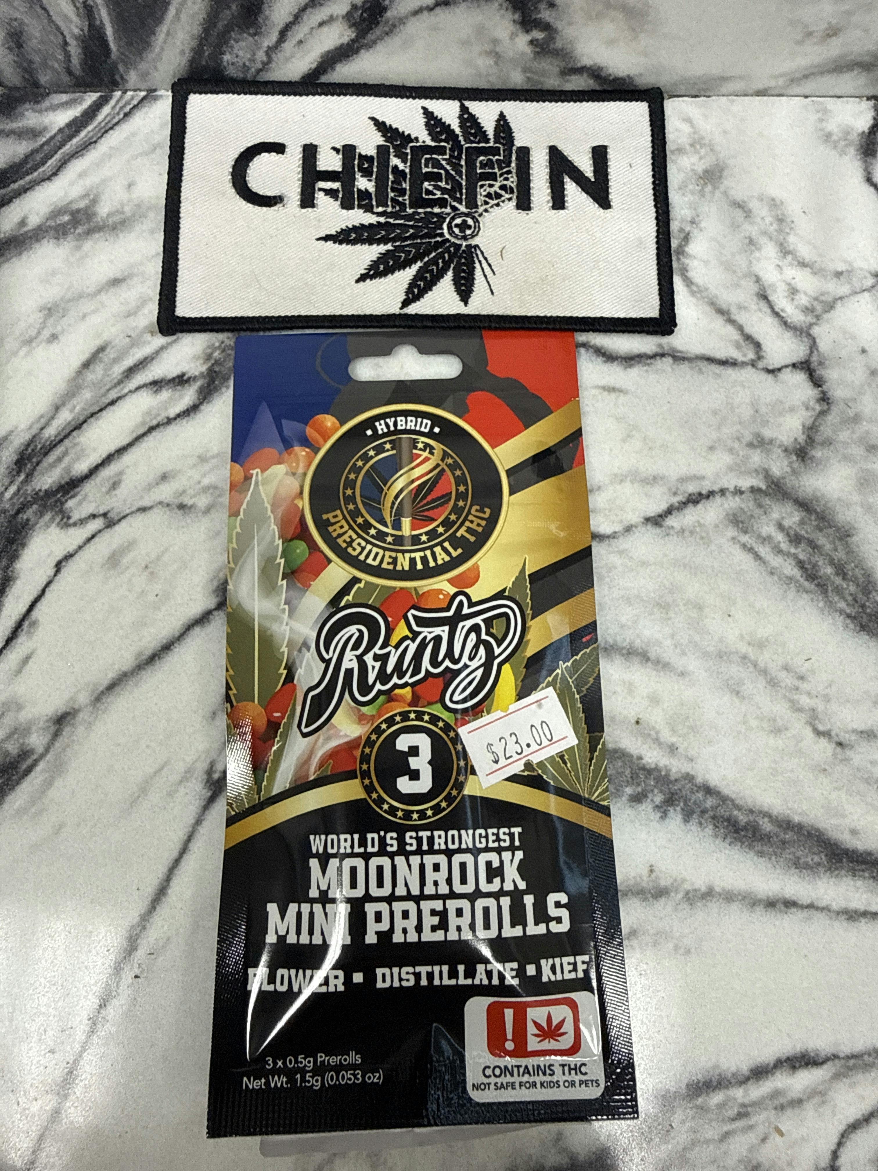 Presidential Moon Rock Mini Blunts 3pk 0.7g each - Runtz