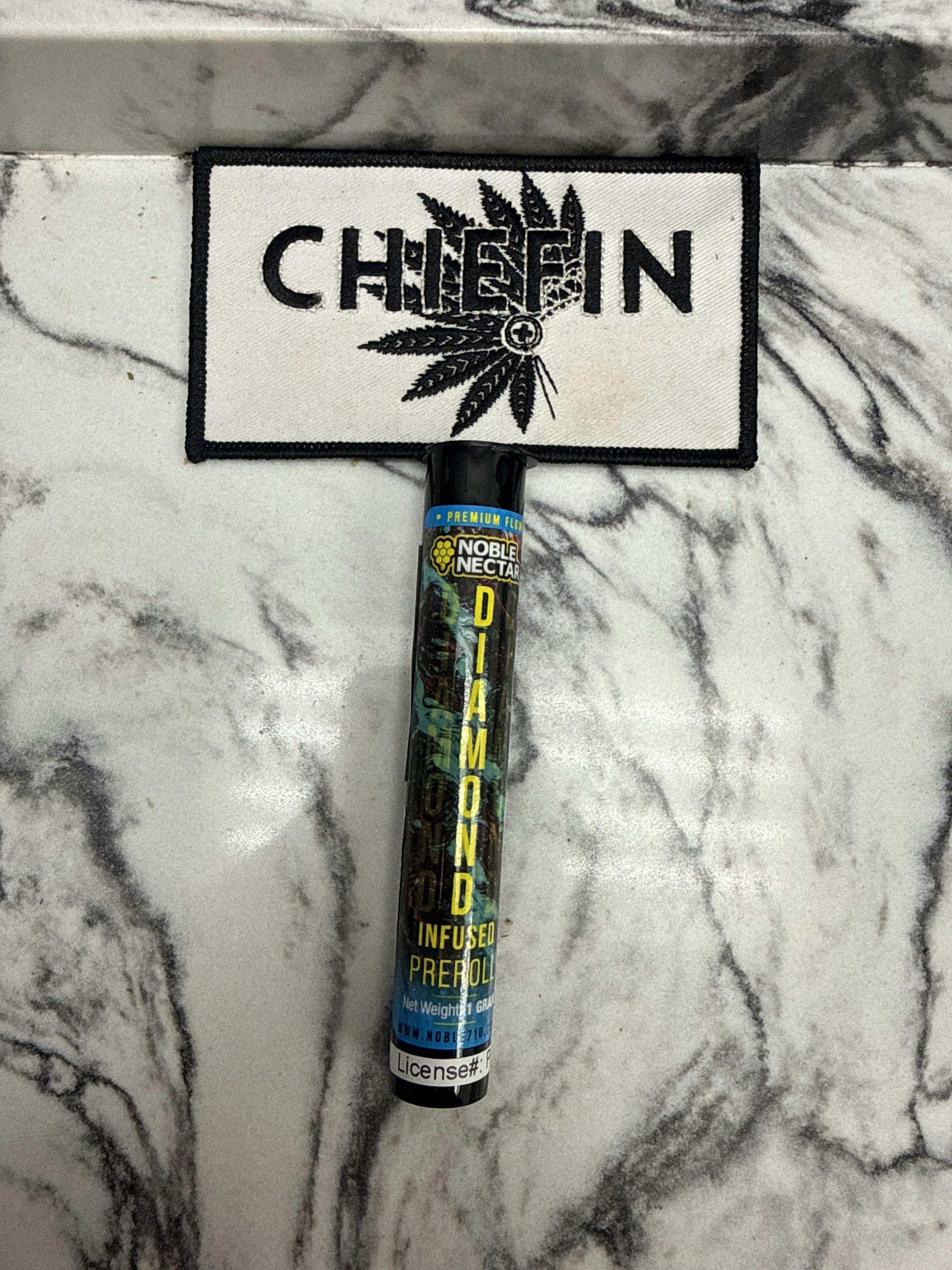 Jefe Noble Diamond Infused Pre-roll GMO x Sluri-Crasher (Infused with Nana Glue Diamonds) - 1G