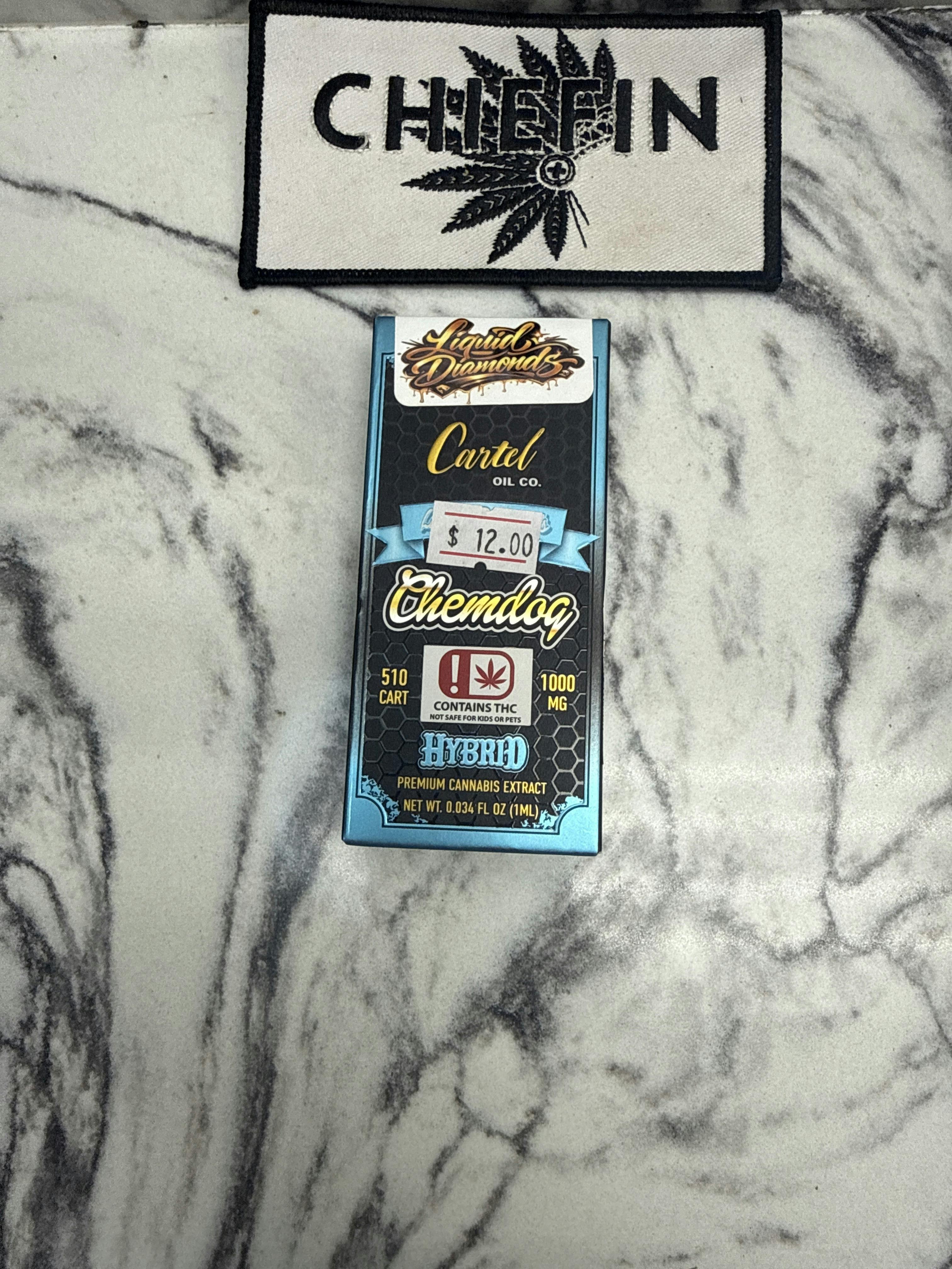 Cartel Oil Co | 510 Cartridge | Liquid Diamonds | Hybrid | Chemdog | 1g