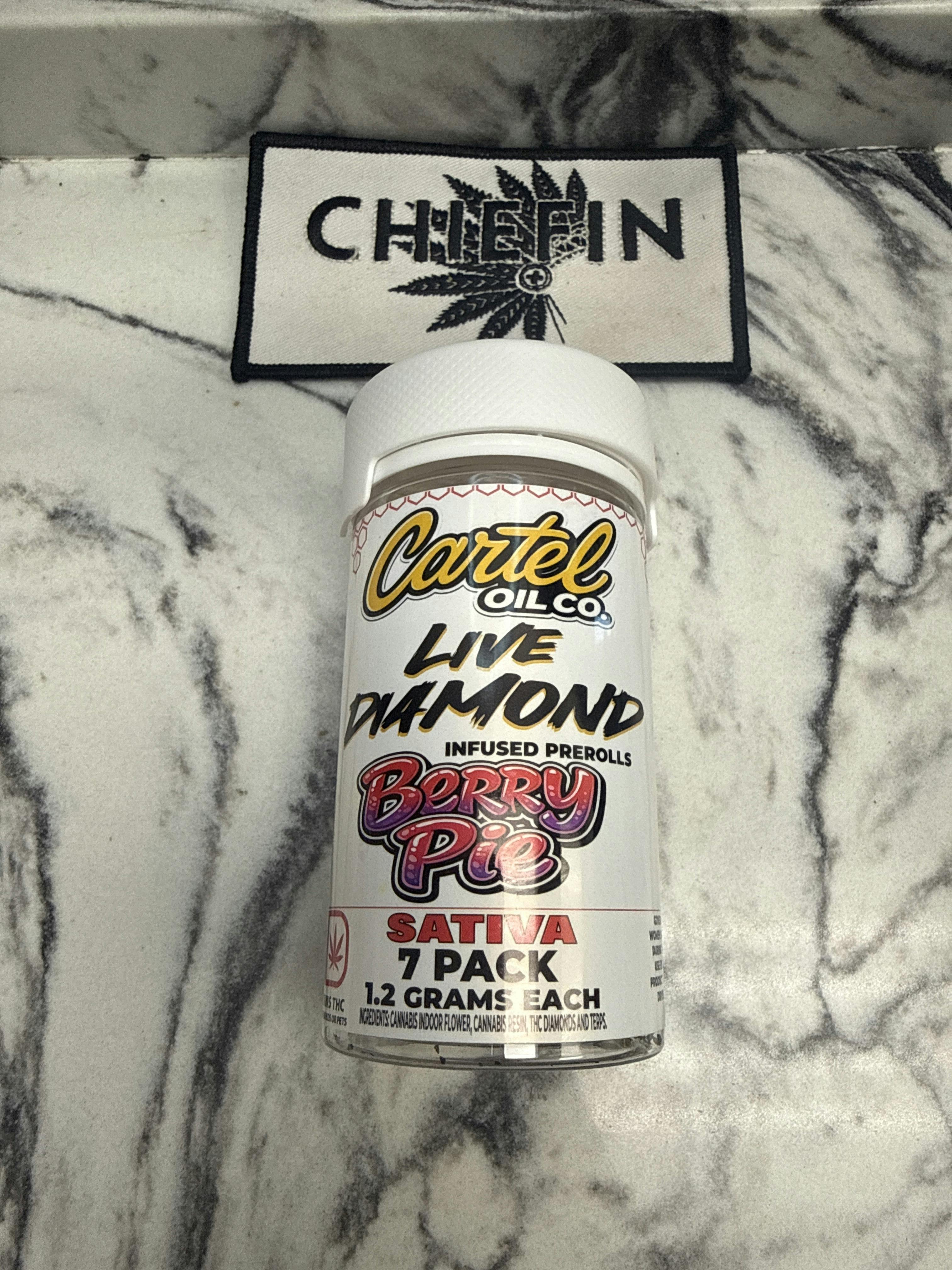Cartel Oil Co | Diamond Infused Pre-Roll | Sativa | Berry Pie | 8.4g