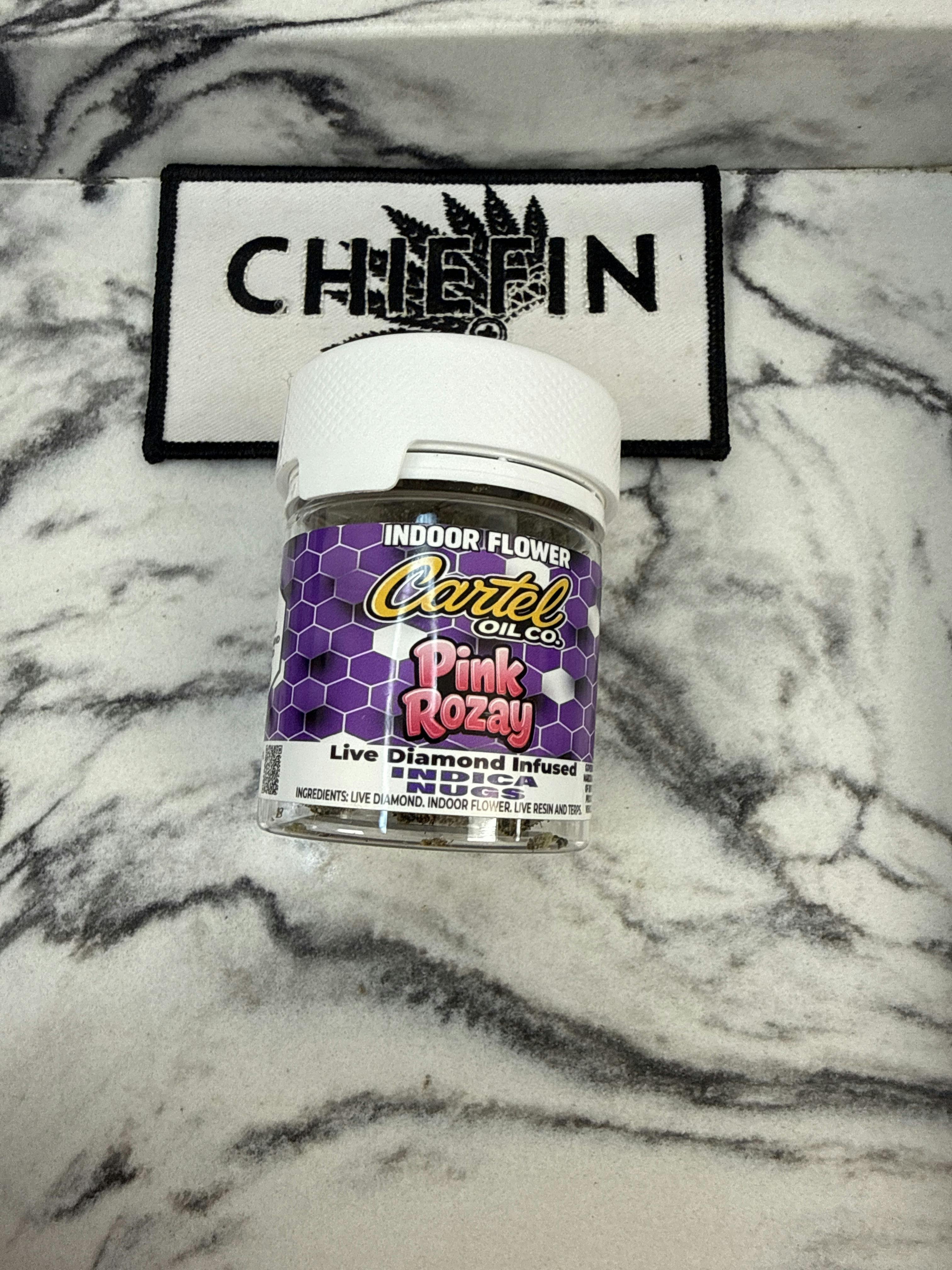 Cartel Oil Co | Live Diamond Infused Nugs | Indica | Pink Rozay | 7g